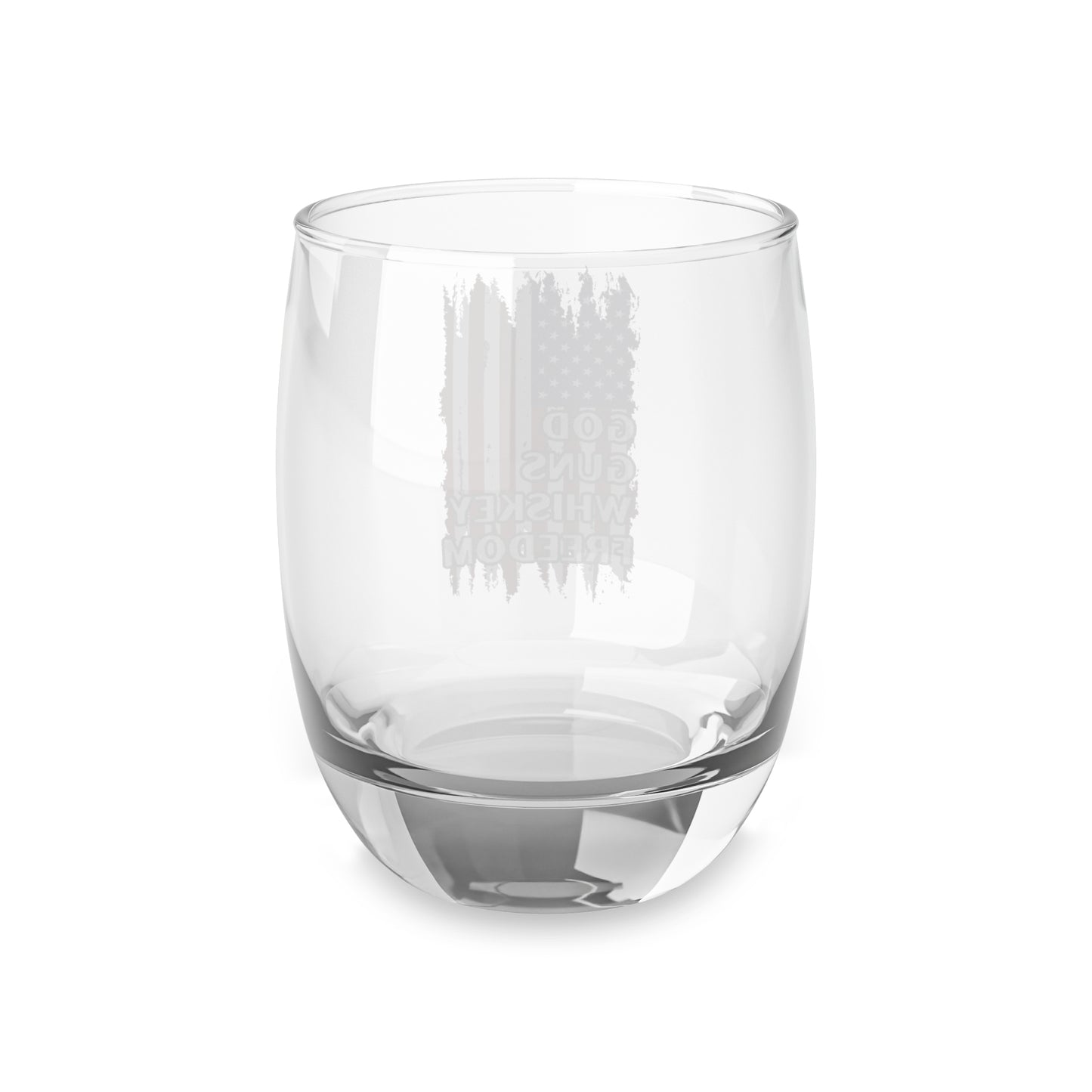 God, Guns, Whiskey, Freedom Whiskey Glass