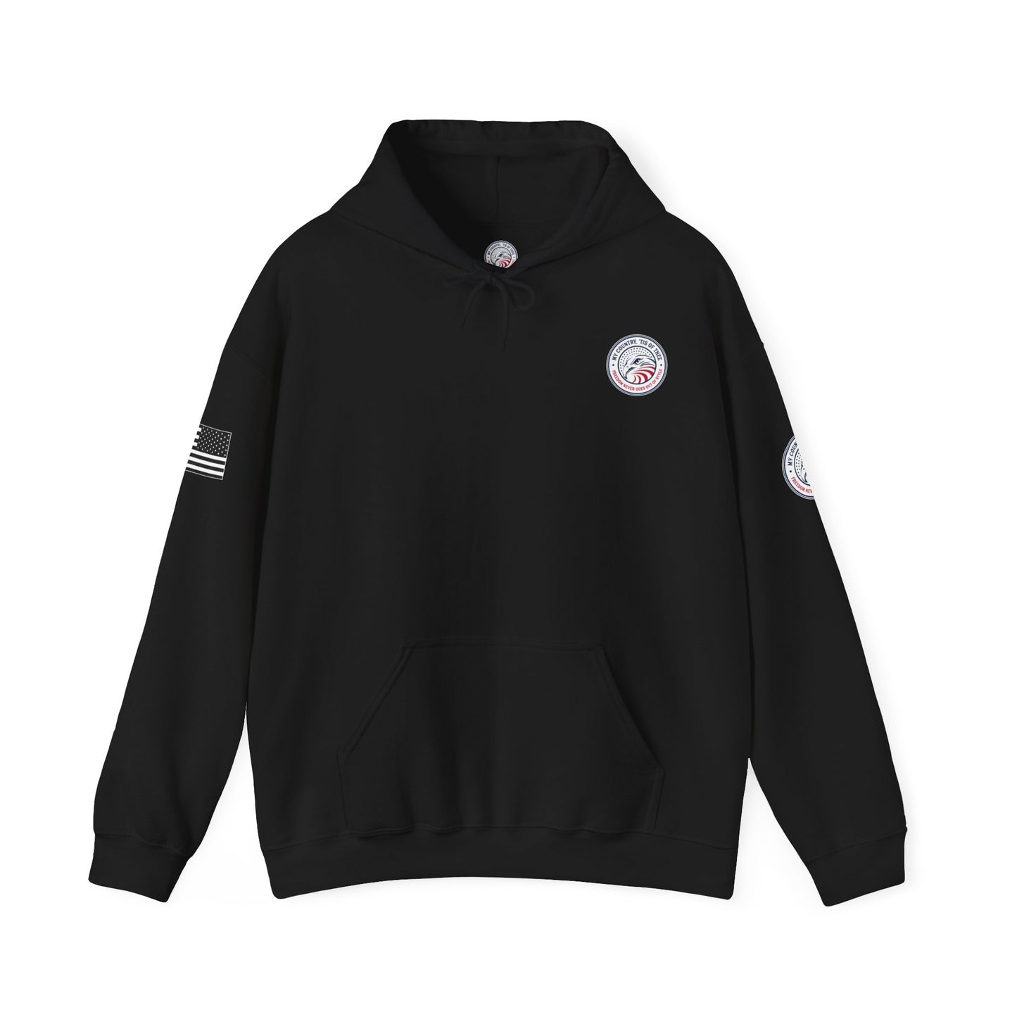 Patriotic Deer Heavy Blend Pullover Hoodie