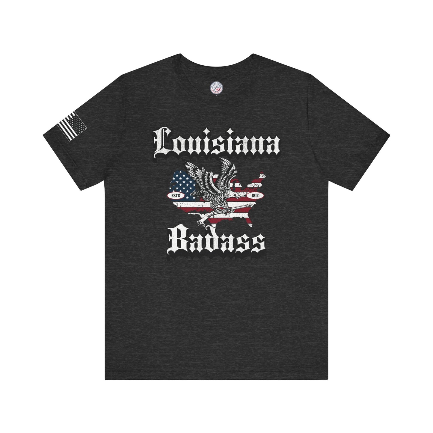 Louisiana Badass Eagle and Flag Premium Tee