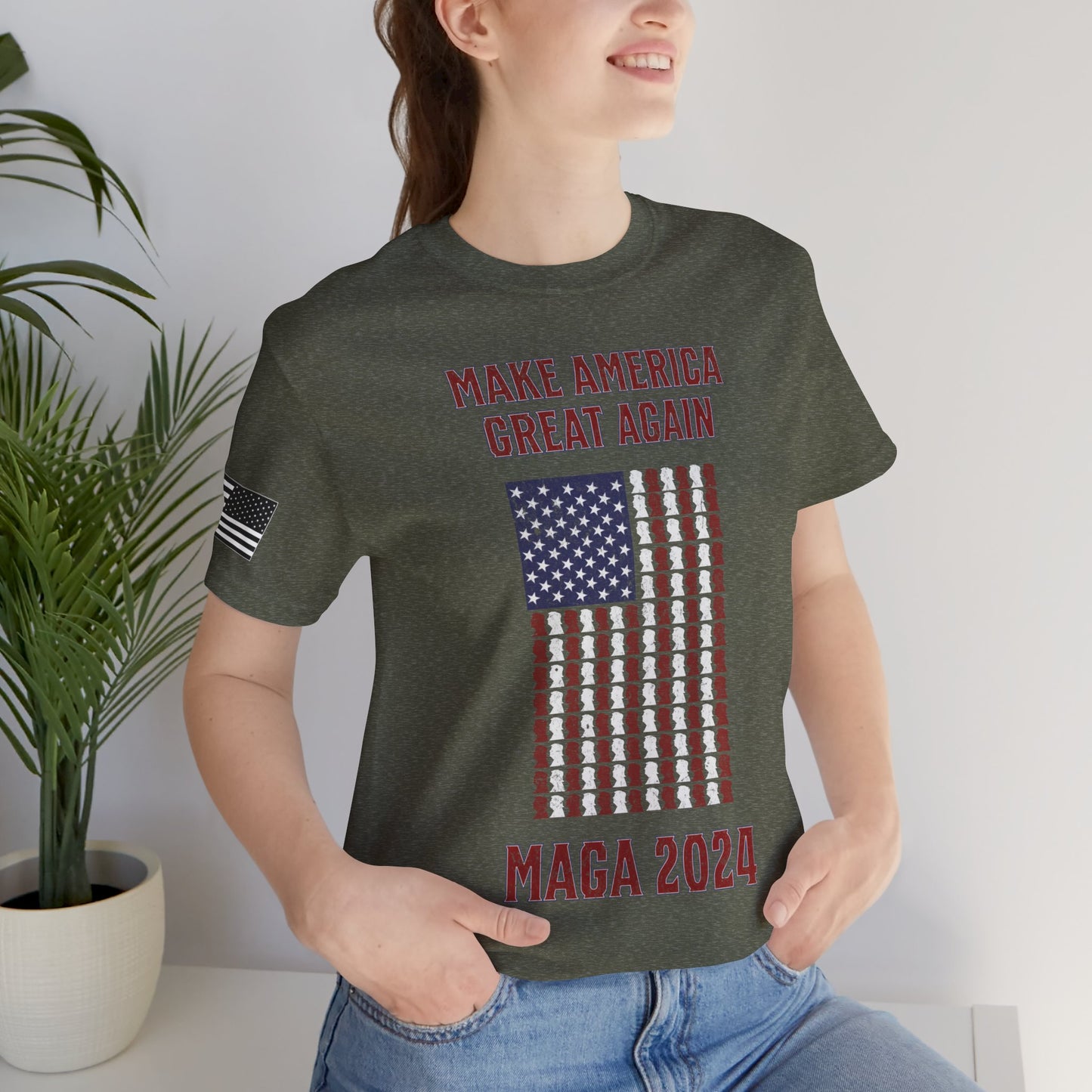 Make America Great Again Trump Flag Premium Tee