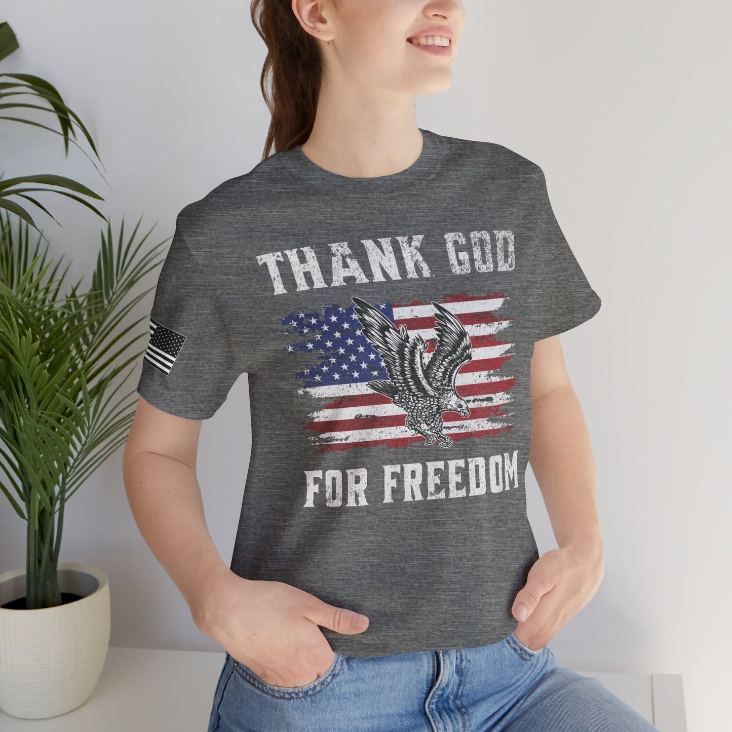 Thank God for Freedom Premium Tee - Front