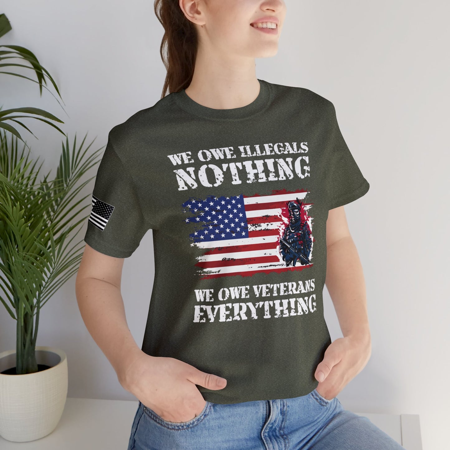 We Owe Illegals Nothing Premium Tee - Front