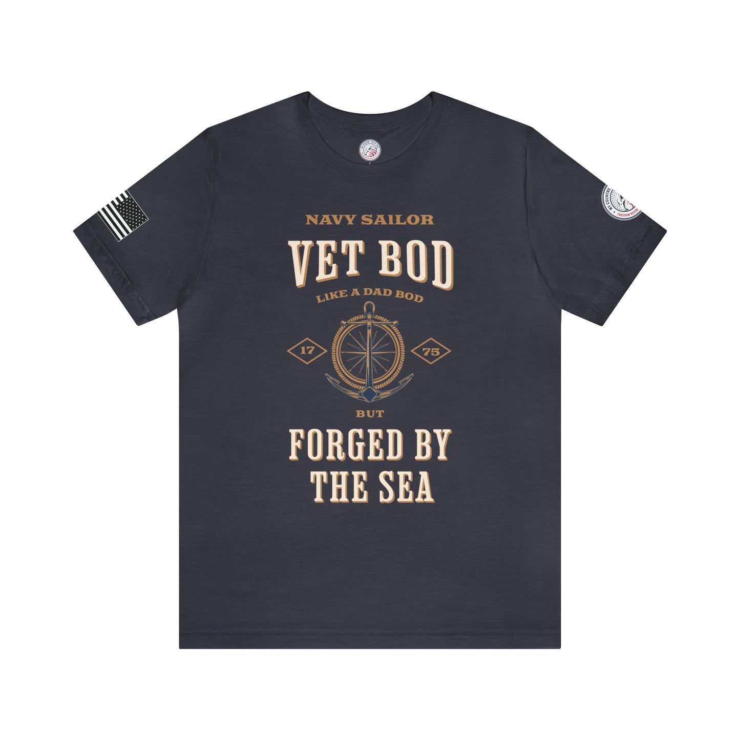 Navy Sailor Vet Bod Premium Tee - Forged by the Sea