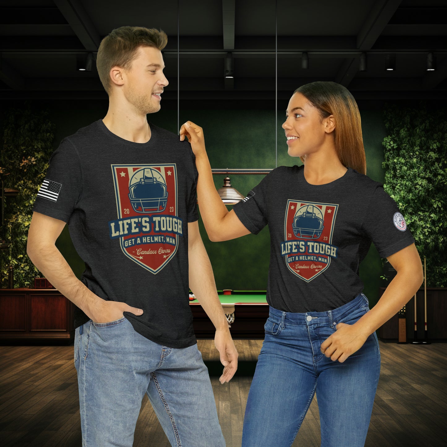 Life's Tough. Get a Helmet, Man Premium Tee