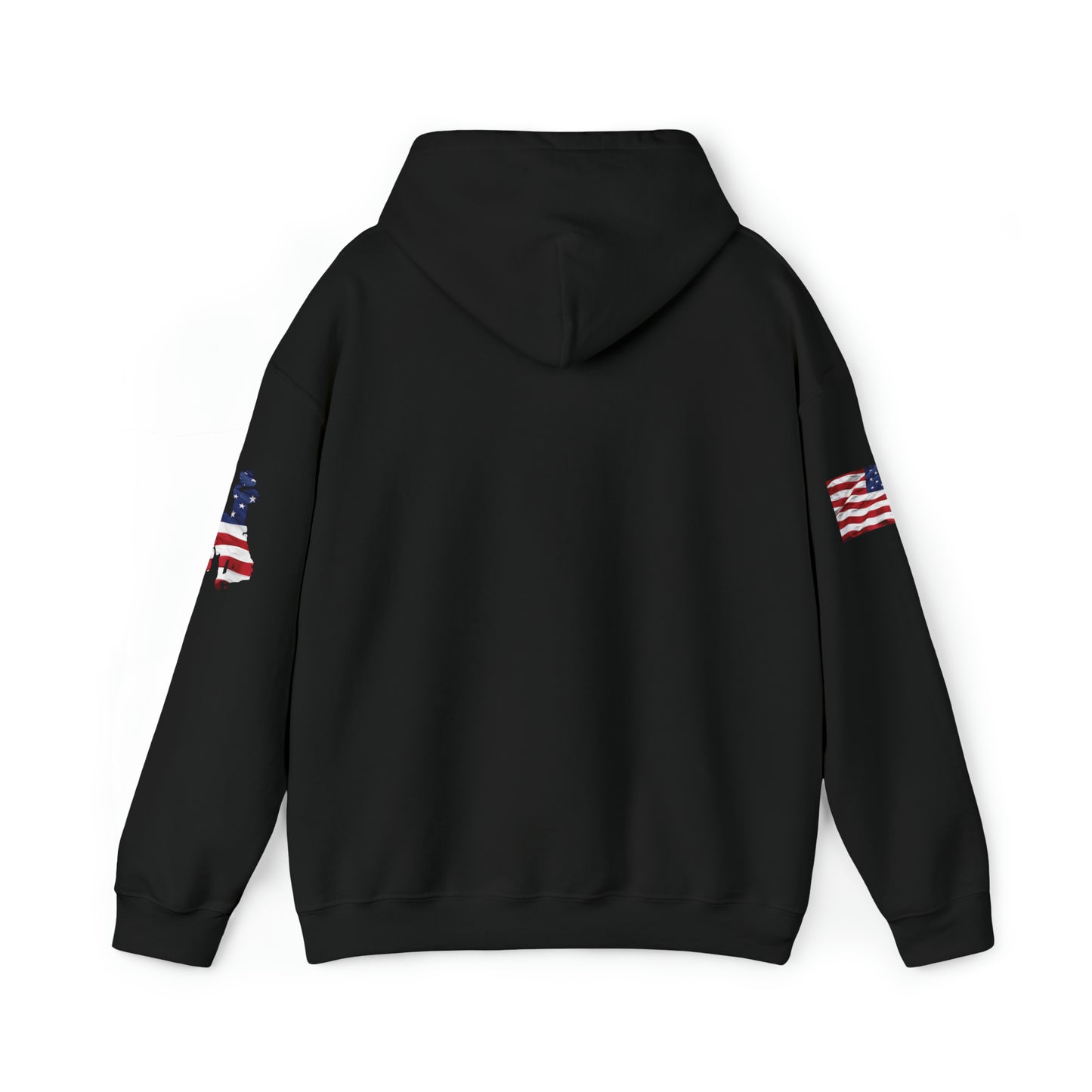 Wyoming Patriotic Wavy Name Heavy Blend Pullover Hoodie