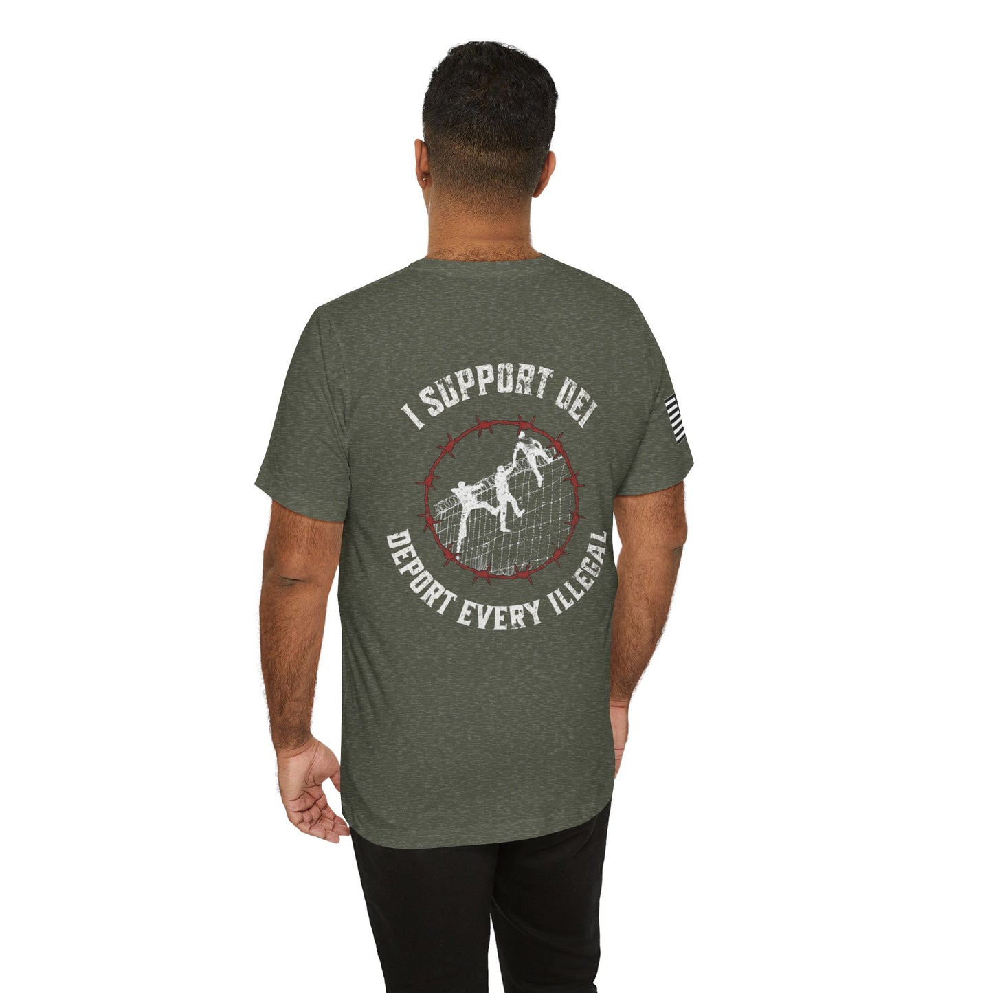 I Support DEI - Deport Every Illegal Premium Tee - Back
