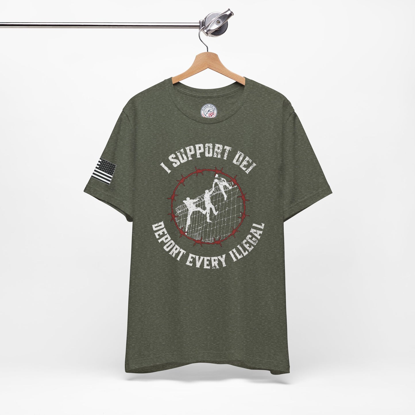 I Support DEI - Deport Every Illegal Premium Tee - Front