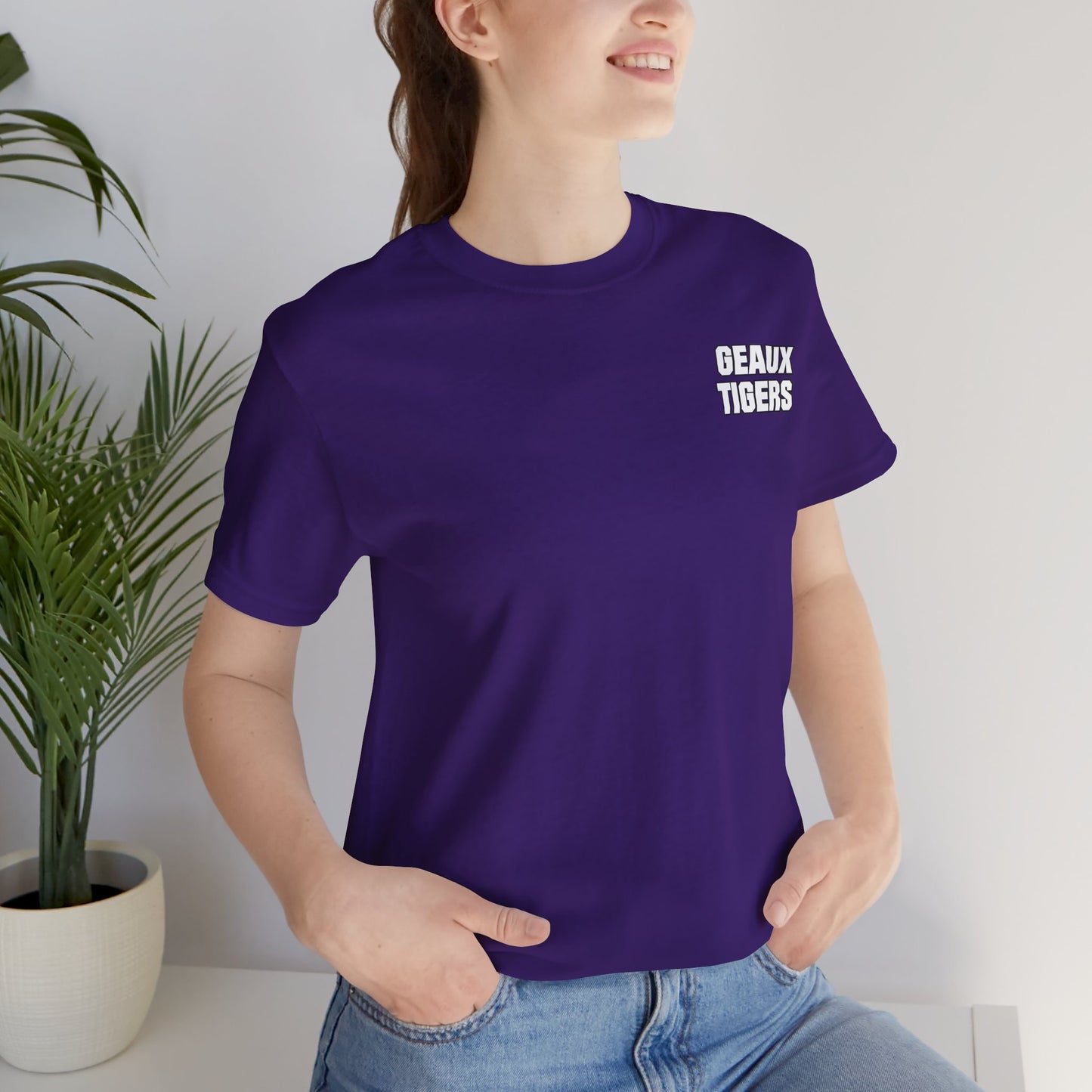 Geaux Tigers Scan Me Premium Tee