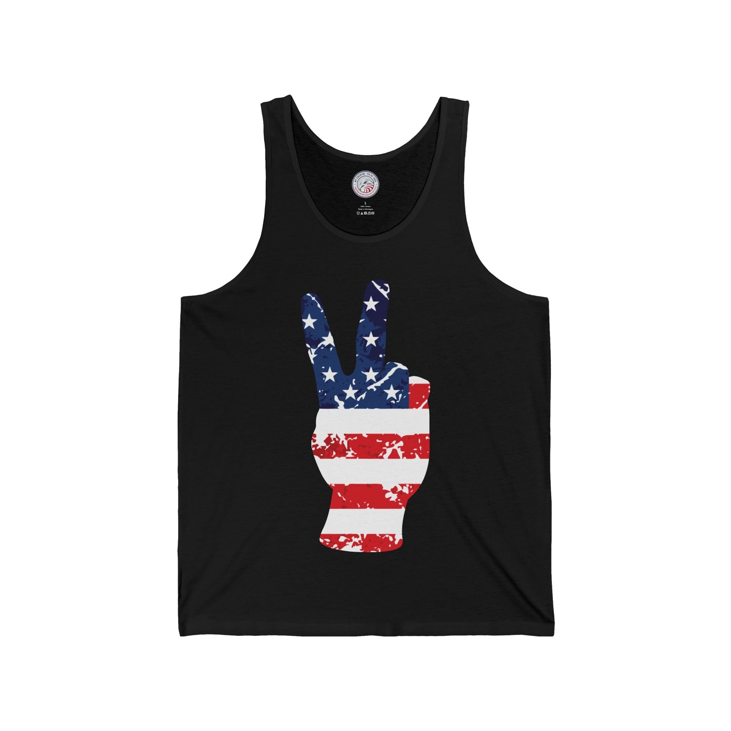 Peaceful Patriot - Flag Jersey Tank