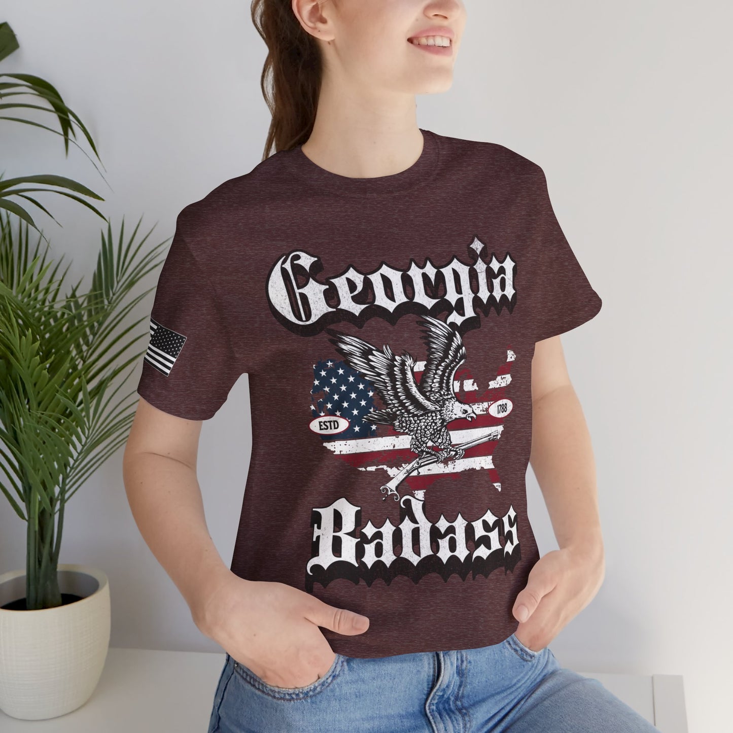 Georgia Badass Eagle and Flag Premium Tee