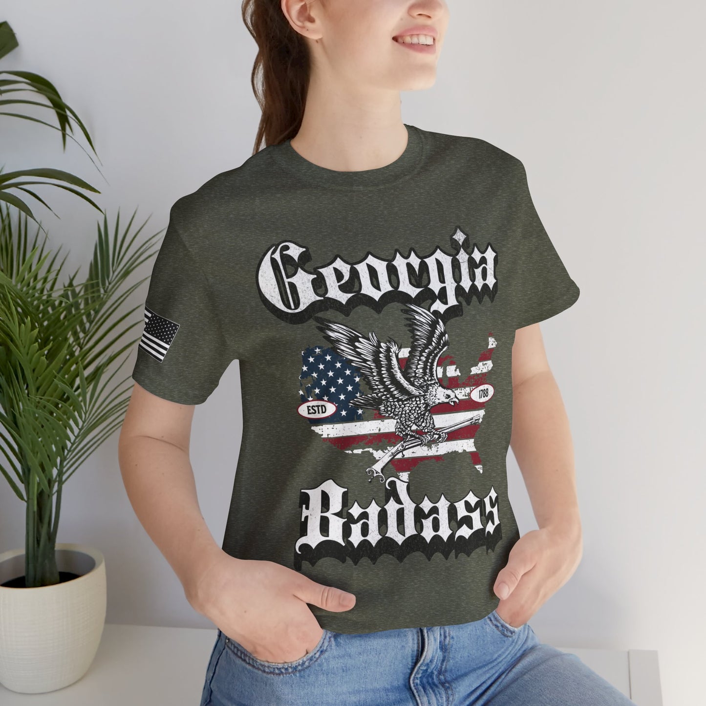 Georgia Badass Eagle and Flag Premium Tee