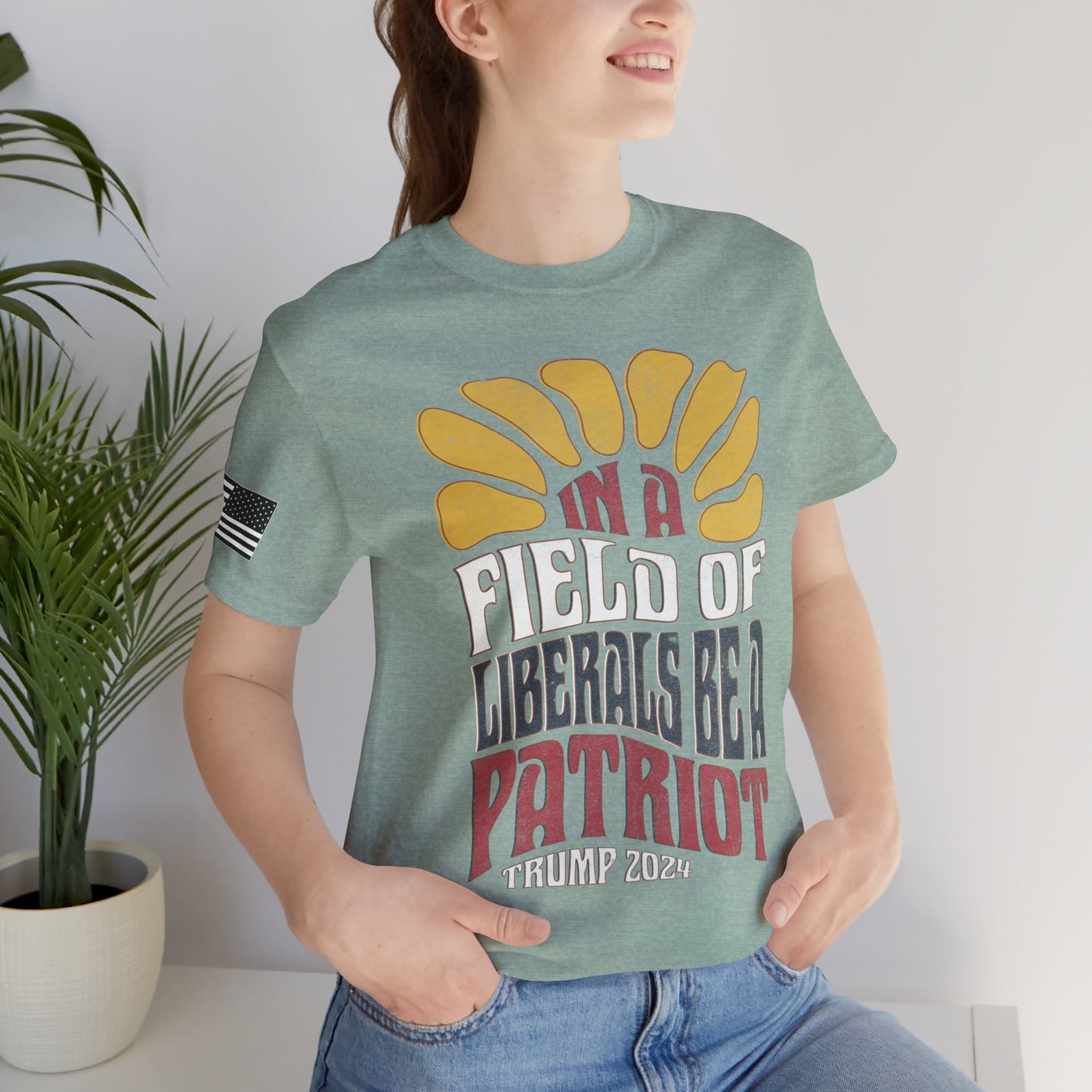 In a Field of Liberals Be a Patriot Premium Tee
