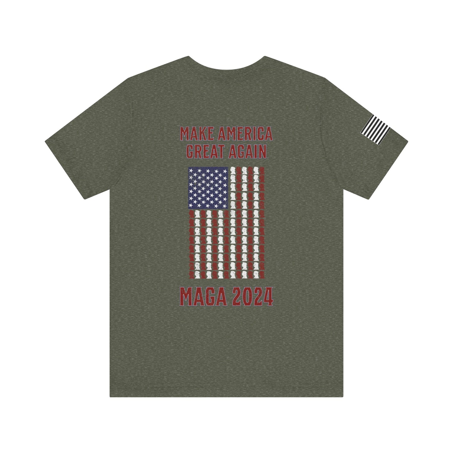 Make America Great Again Trump Flag Premium Tee - Back