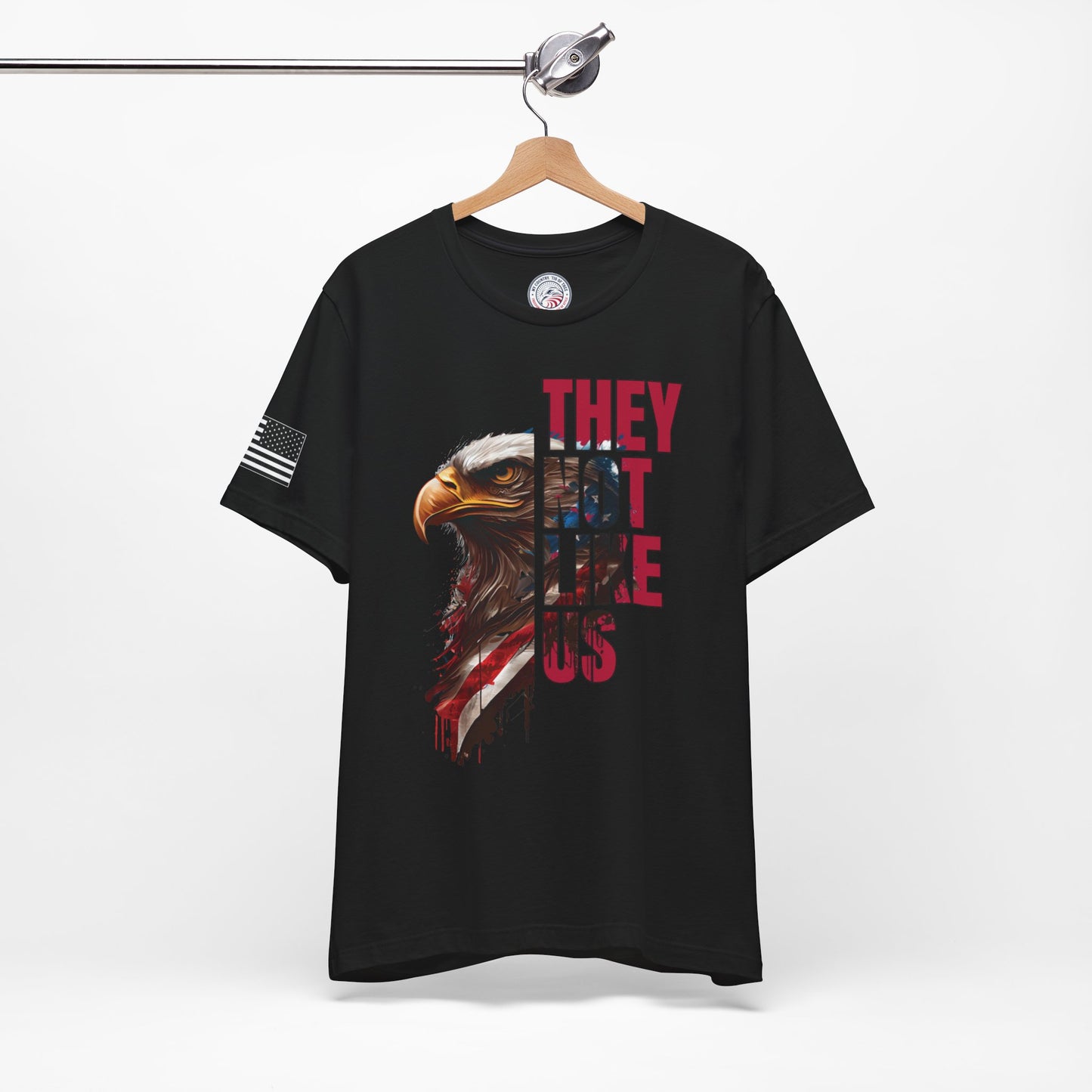They Not Like Us Premium Tee - Patriotic Eagle