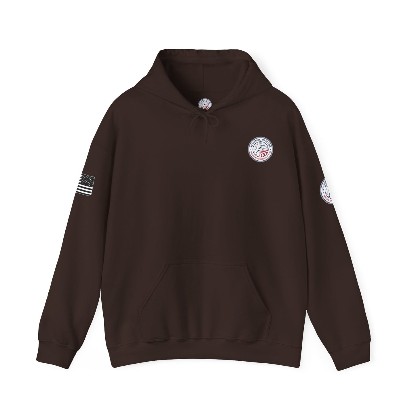 Patriotic Deer Heavy Blend Pullover Hoodie - Camo