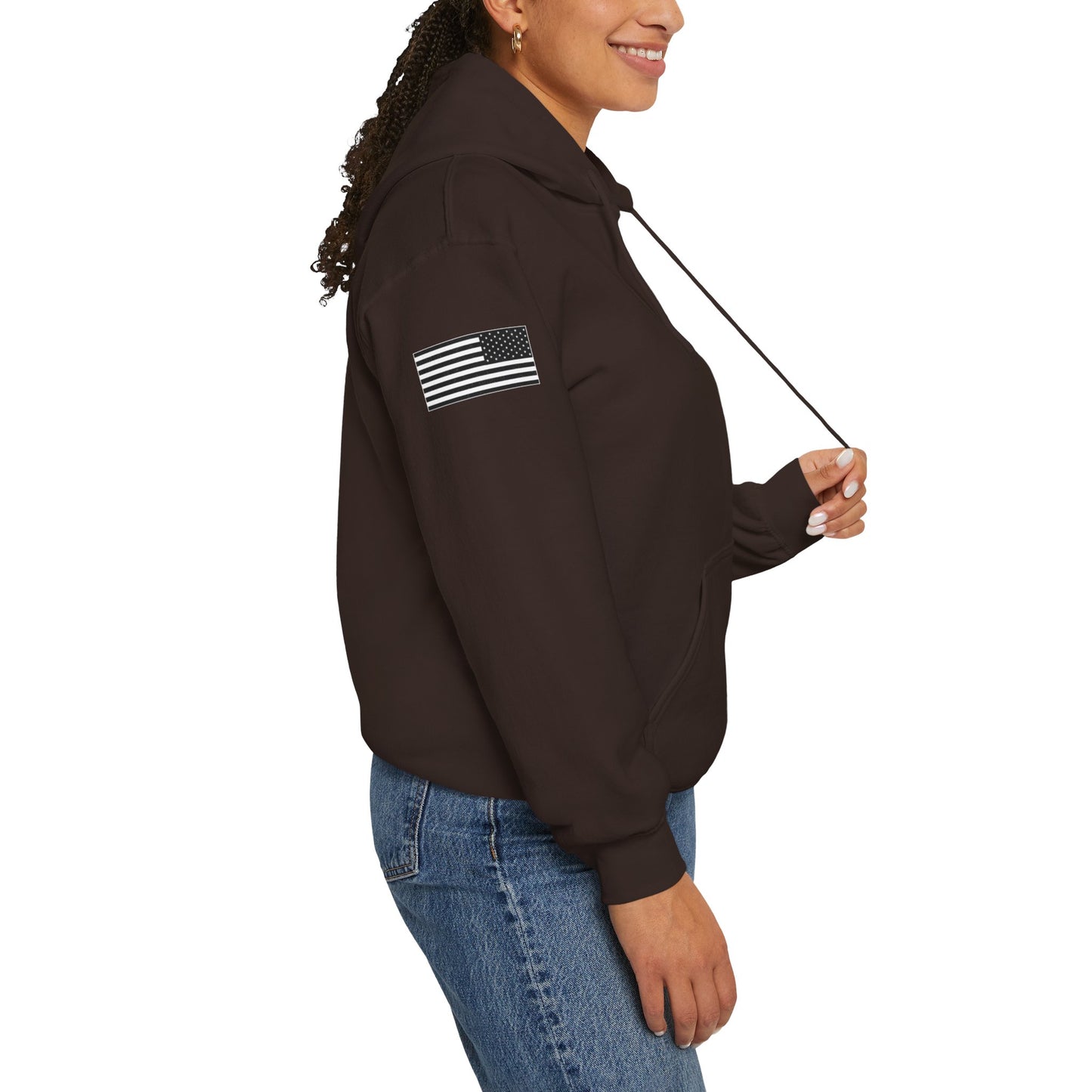 Patriotic Deer Heavy Blend Pullover Hoodie - Camo