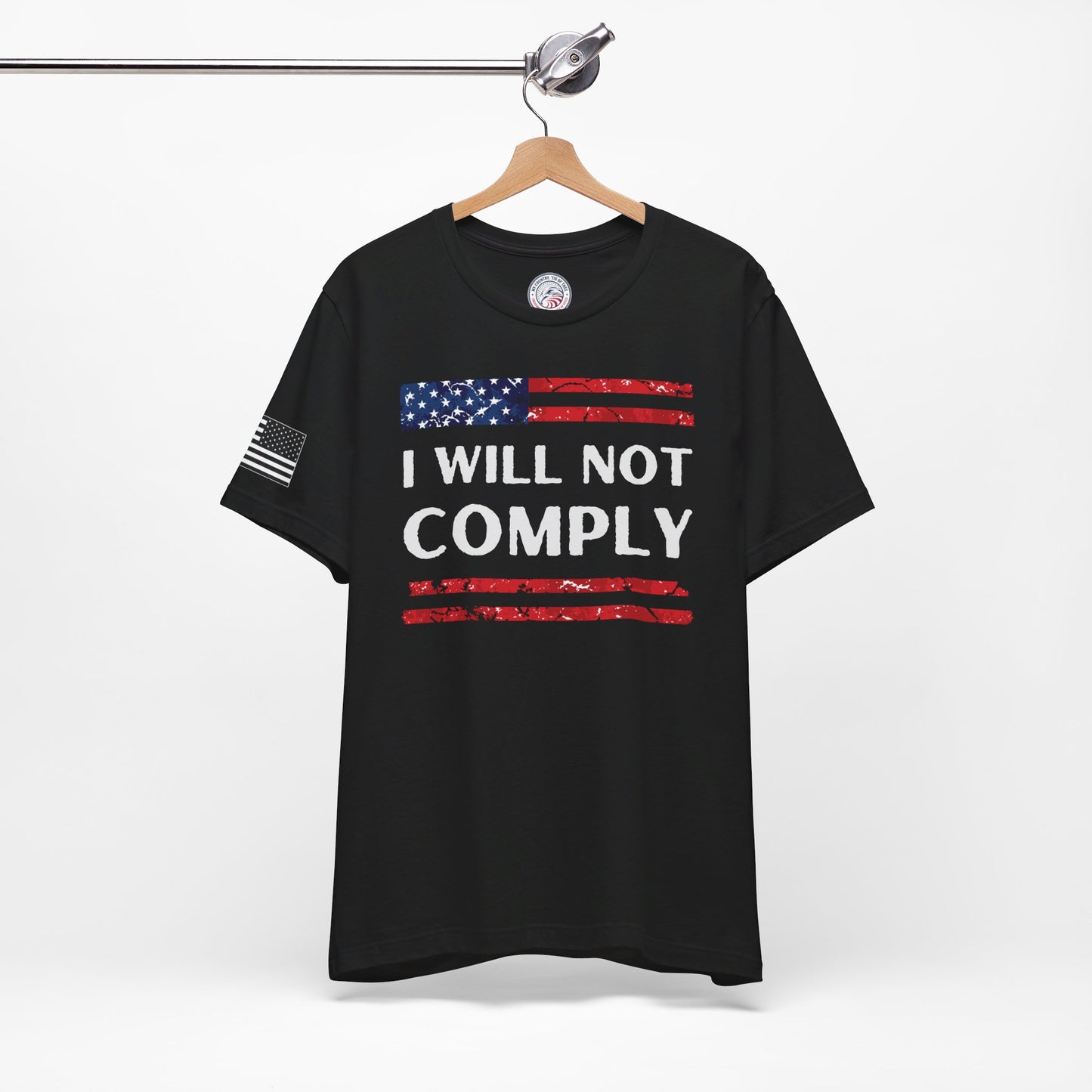 I Will Not Comply Premium Tee - Split Flag