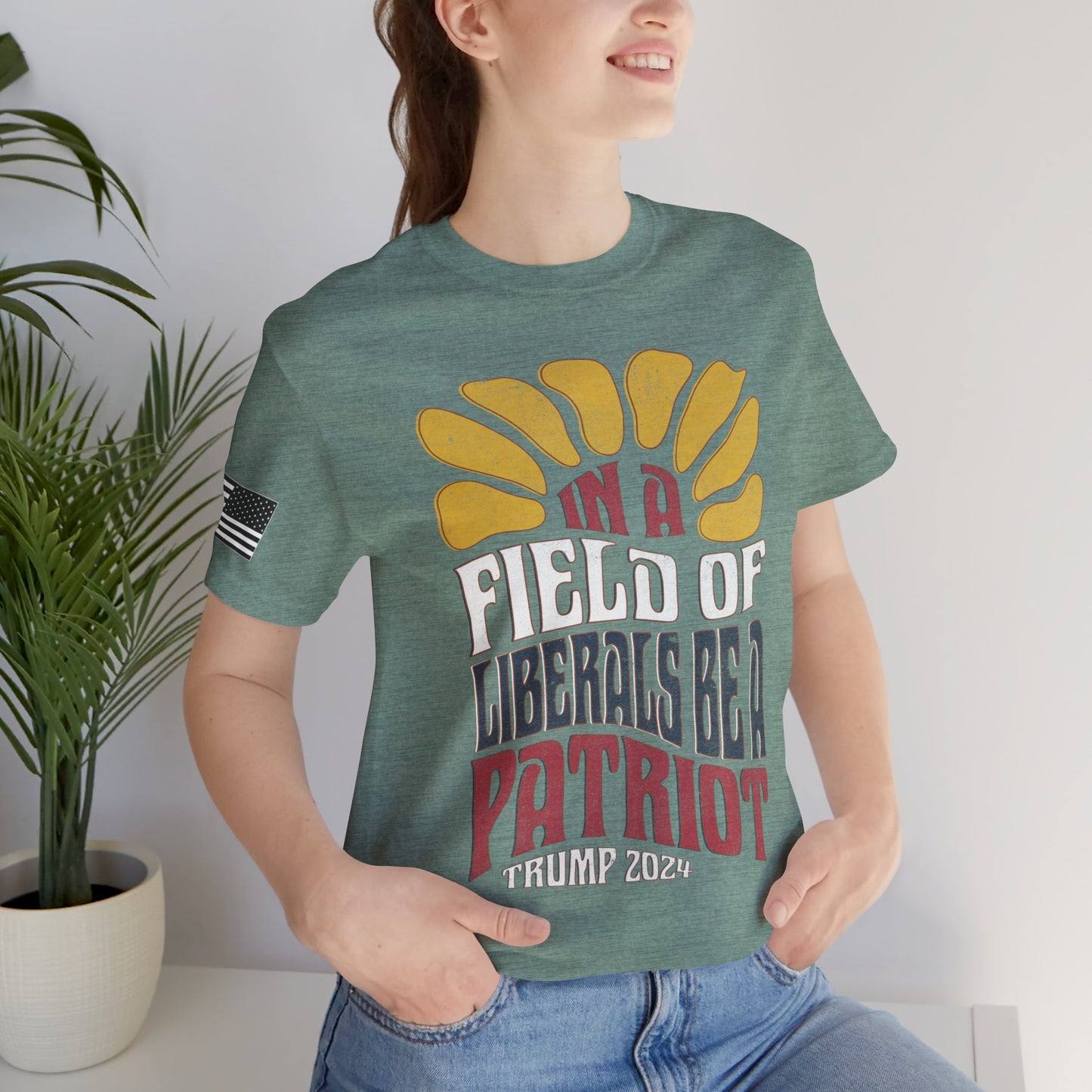 In a Field of Liberals Be a Patriot Premium Tee