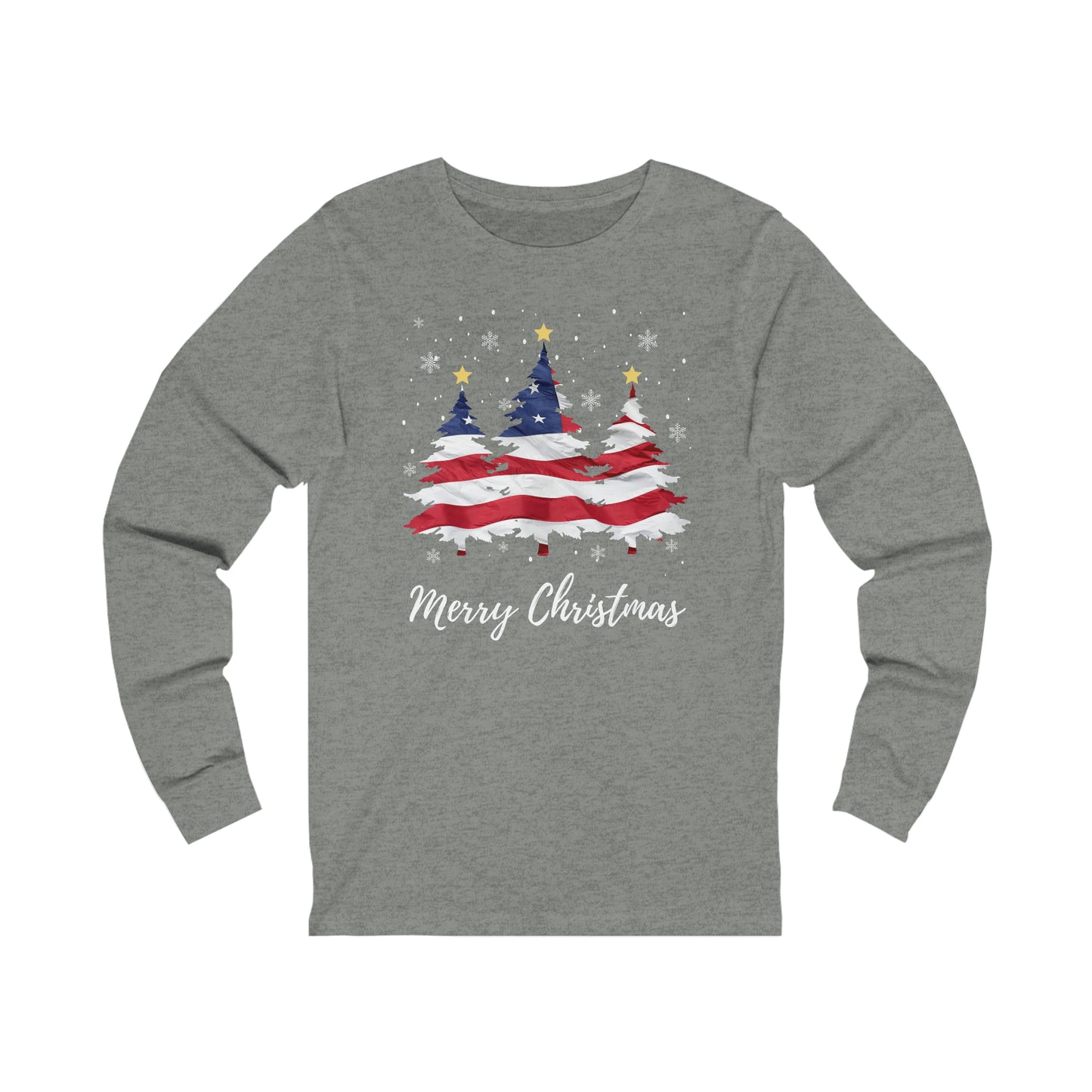 Festive Patriotic Trees Long-Sleeved Tee