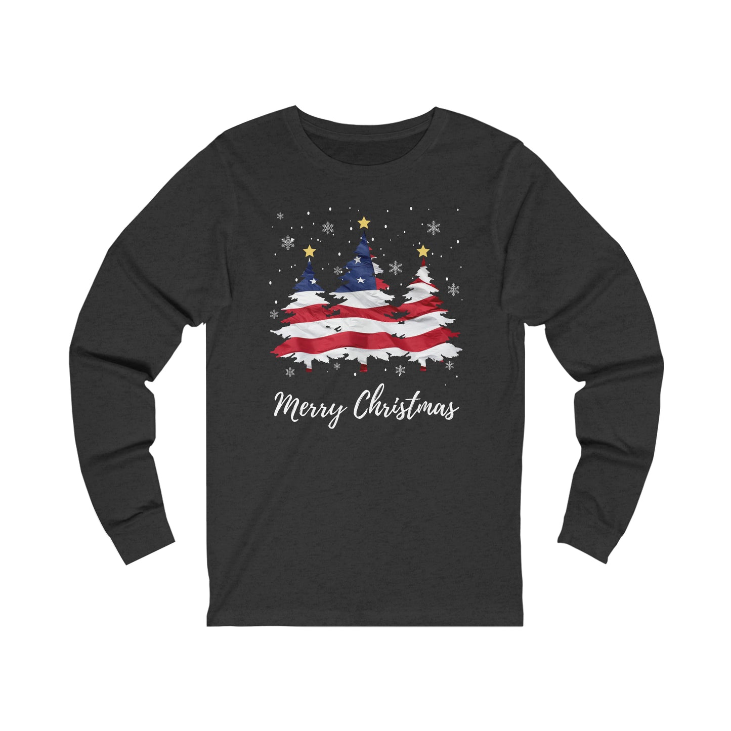 Festive Patriotic Trees Long-Sleeved Tee