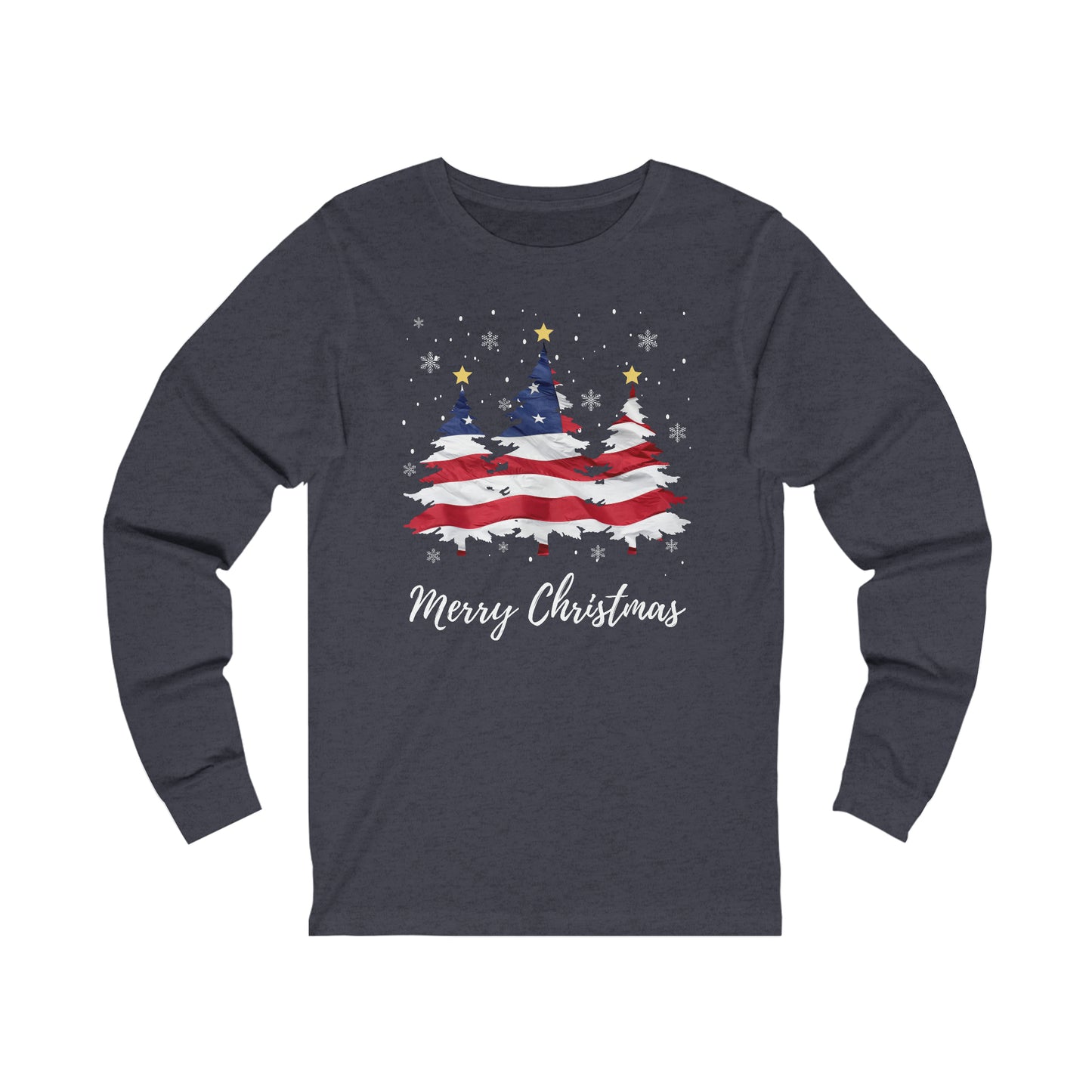Festive Patriotic Trees Long-Sleeved Tee