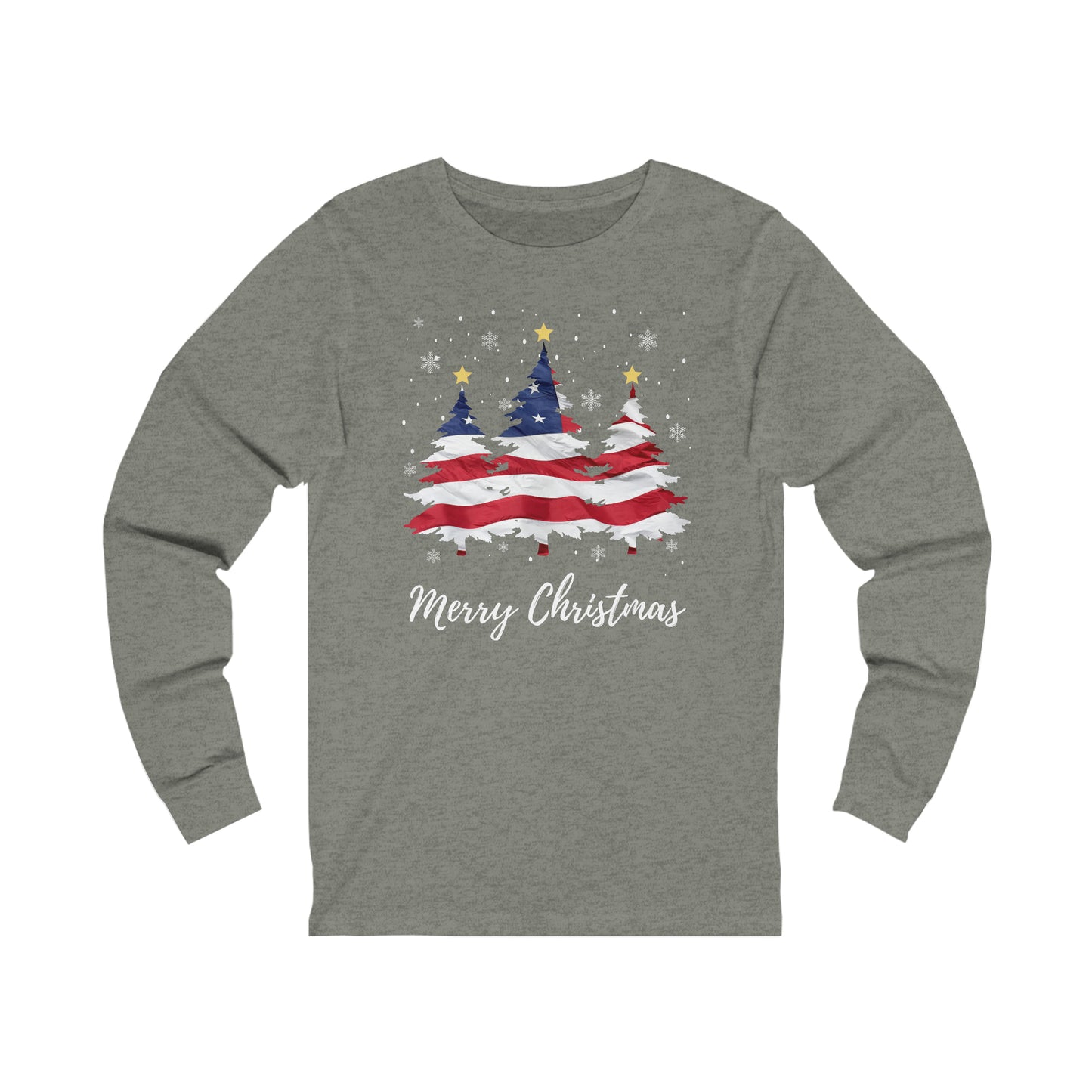 Festive Patriotic Trees Long-Sleeved Tee