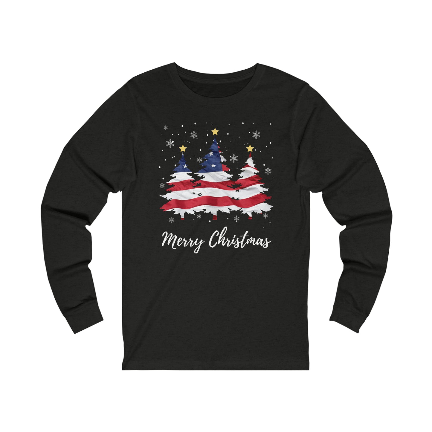 Festive Patriotic Trees Long-Sleeved Tee