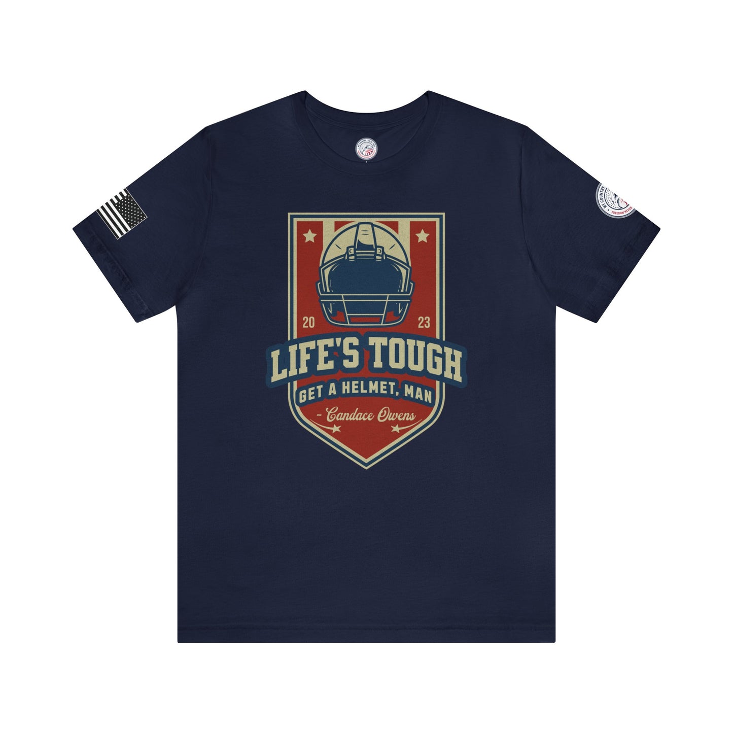Life's Tough. Get a Helmet, Man Premium Tee