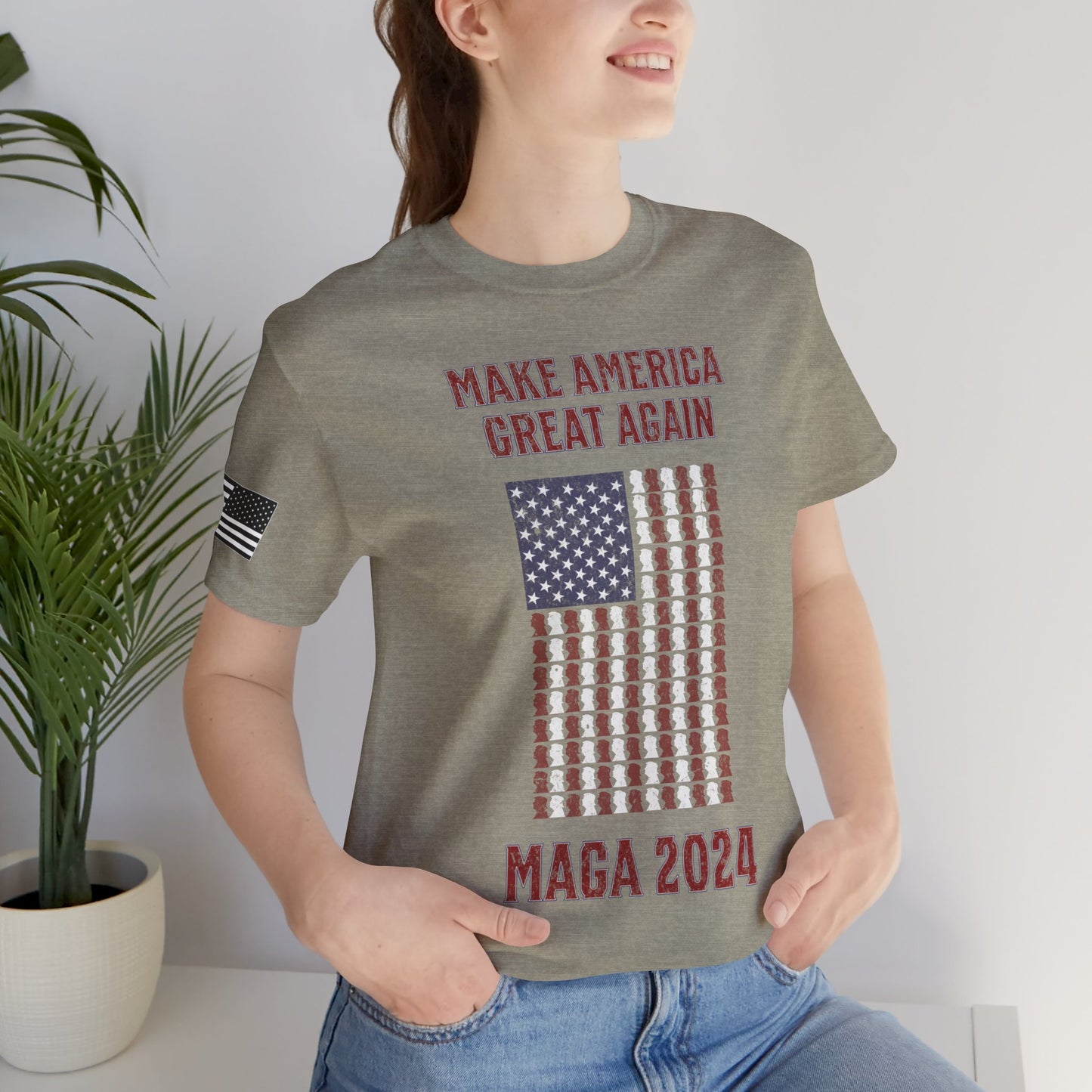 Make America Great Again Trump Flag Premium Tee