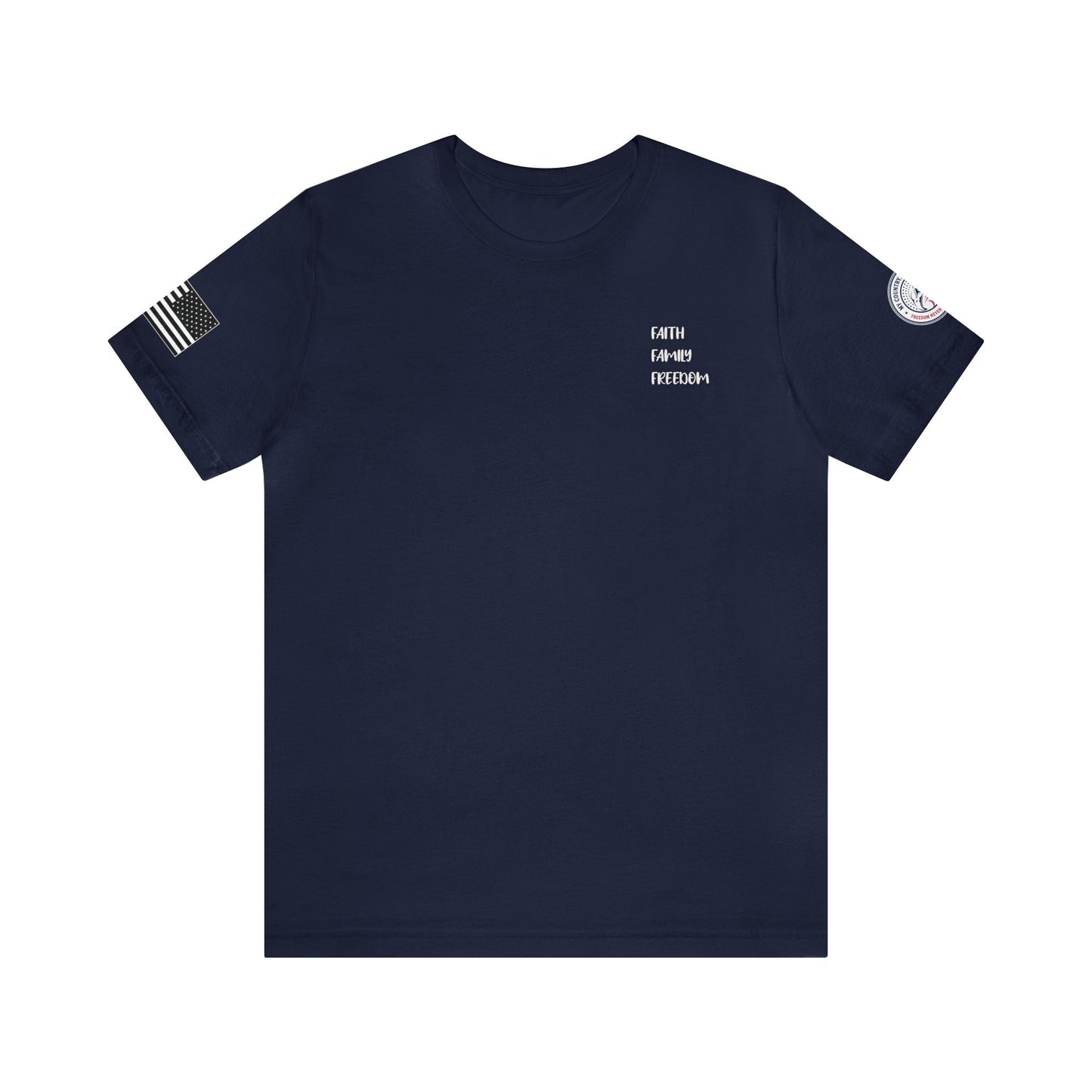 Patriotic Cross Faith Family Freedom Premium Tee