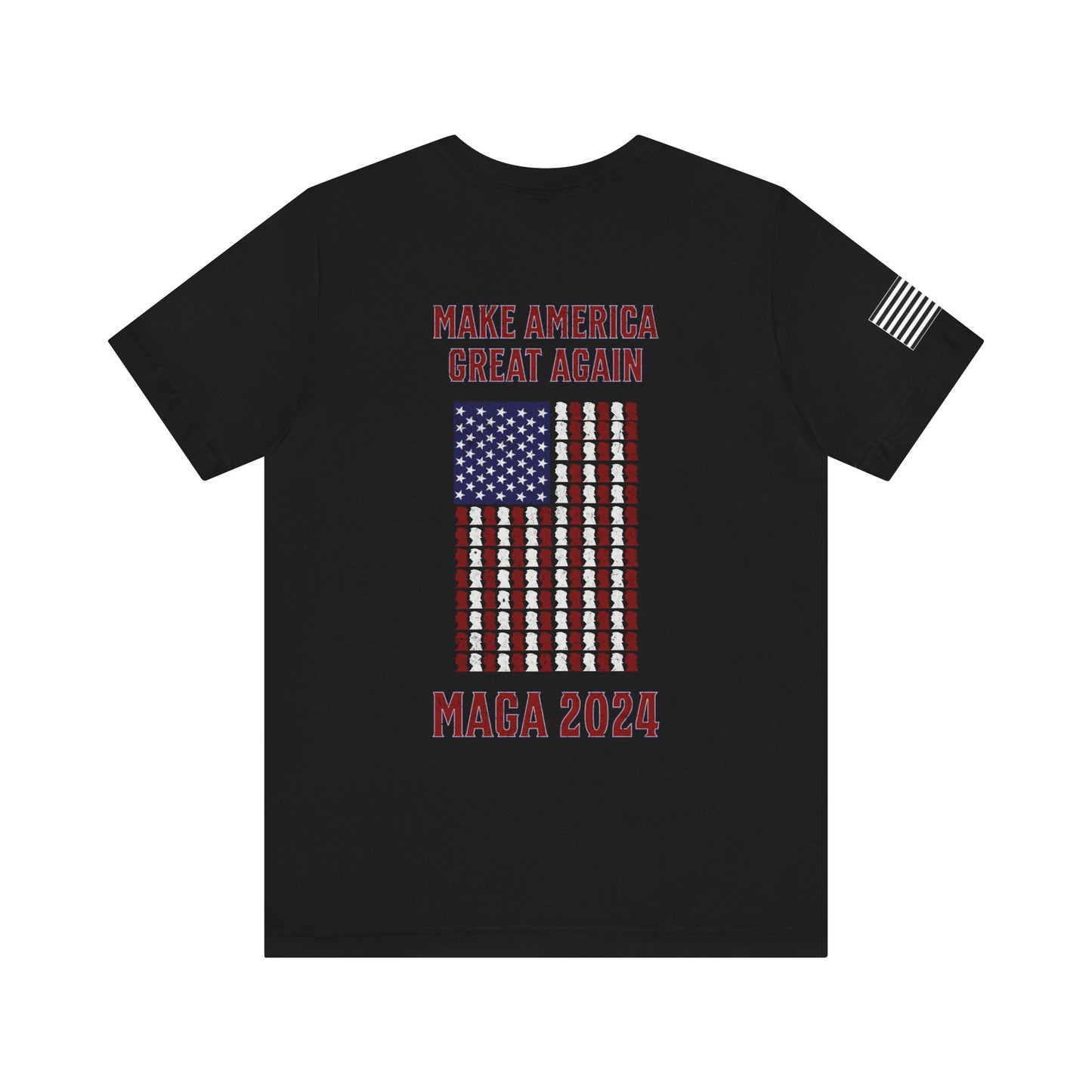 Make America Great Again Trump Flag Premium Tee - Back