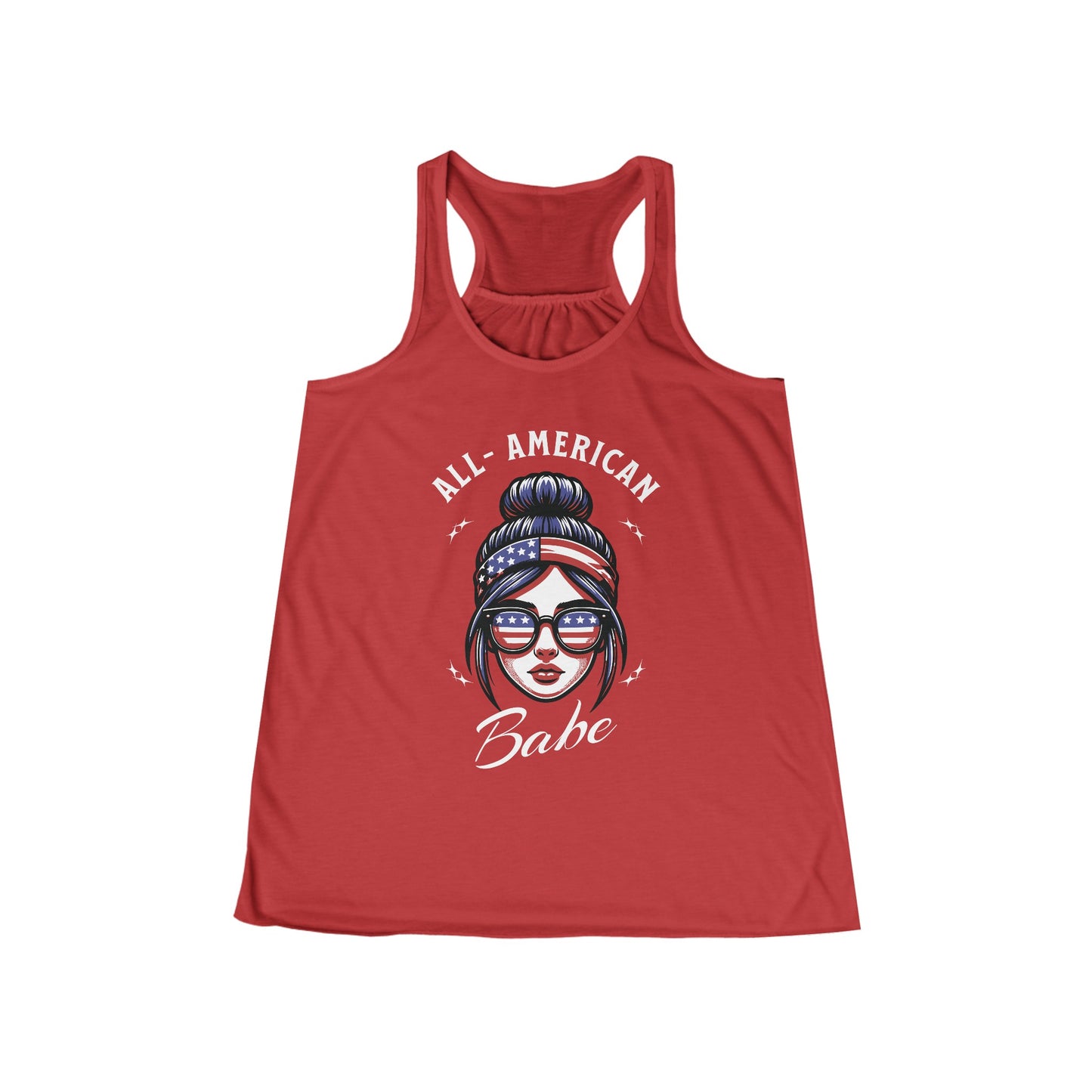All-American Babe Ladies' Flowy Racerback Tank