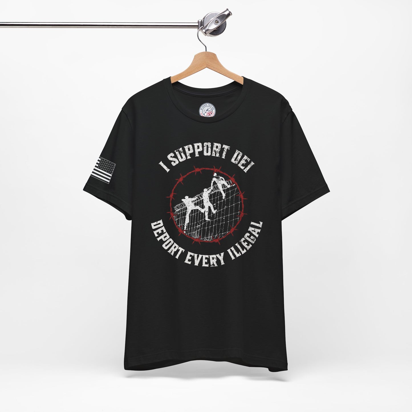 I Support DEI - Deport Every Illegal Premium Tee - Front