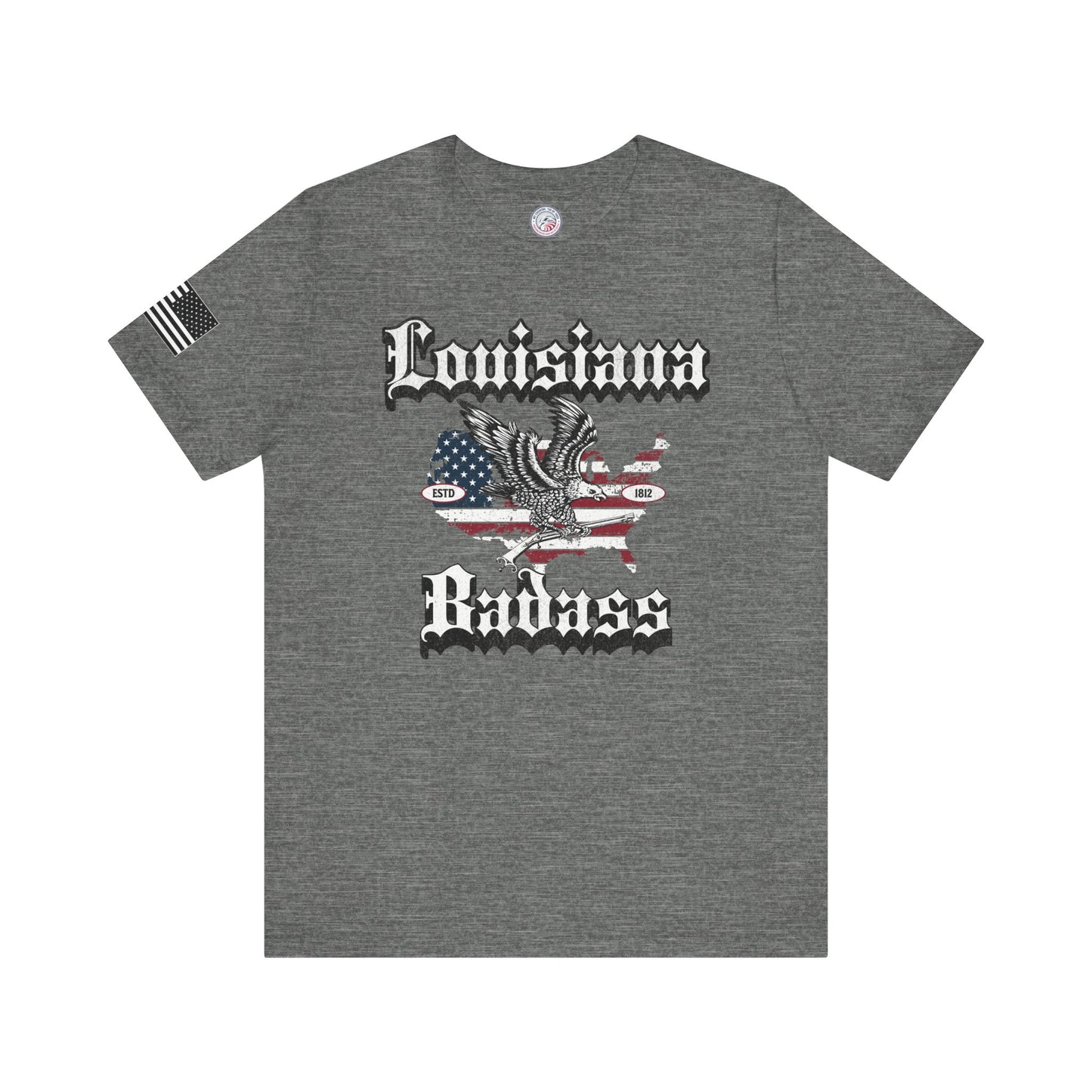 Louisiana Badass Eagle and Flag Premium Tee