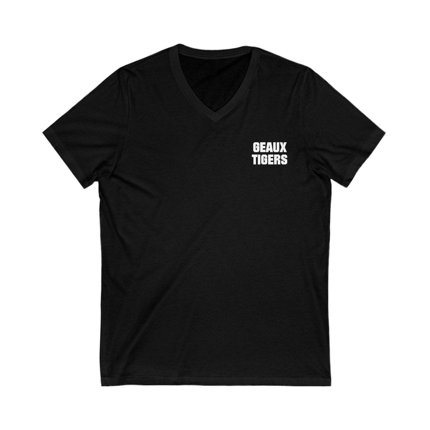 Geaux Tigers Scan Me V-Neck Tee
