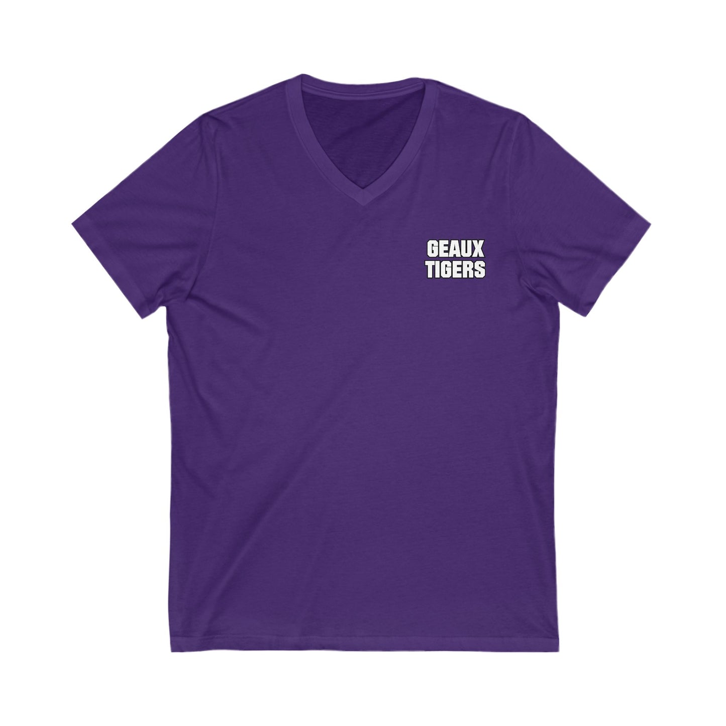 Geaux Tigers Scan Me V-Neck Tee