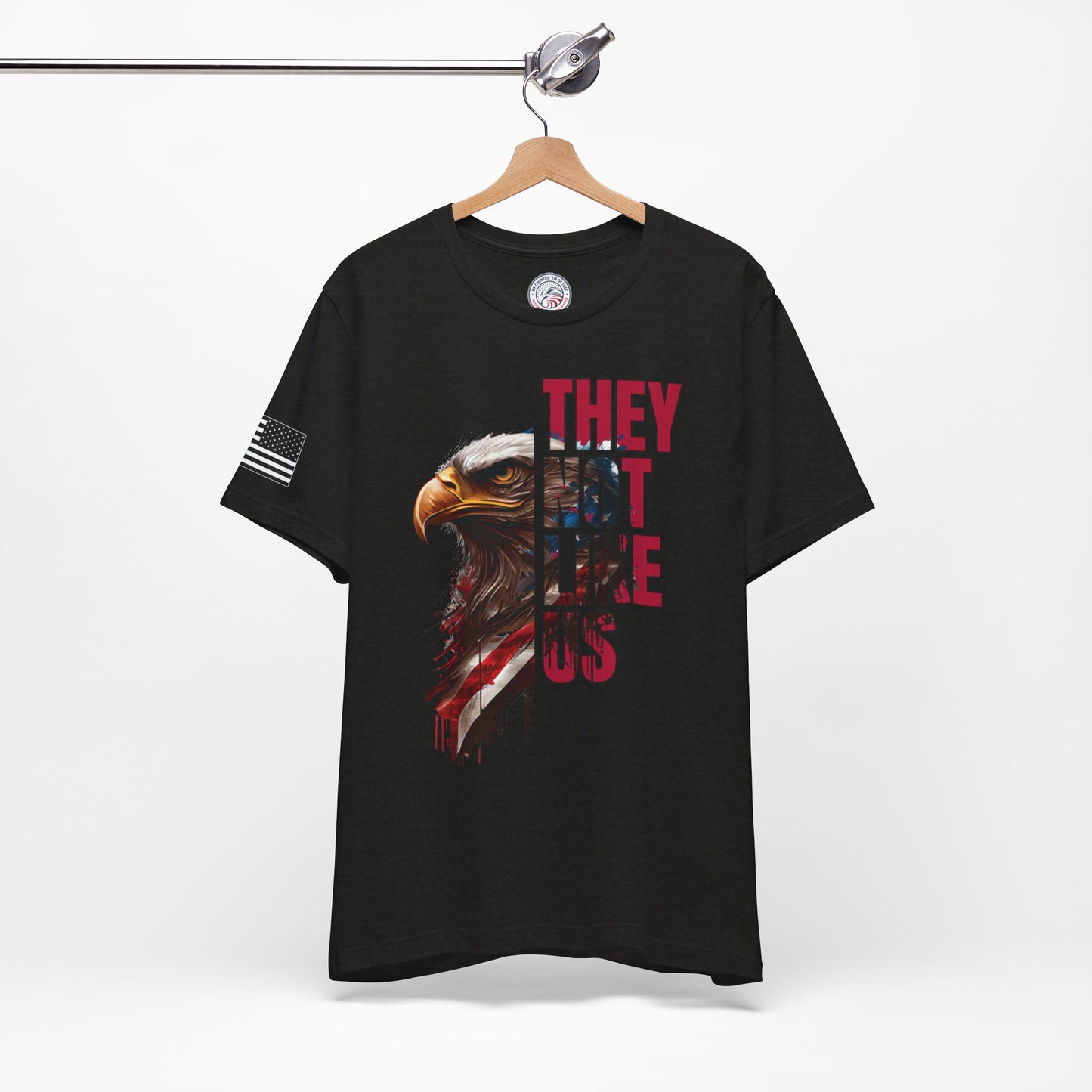 They Not Like Us Premium Tee - Patriotic Eagle