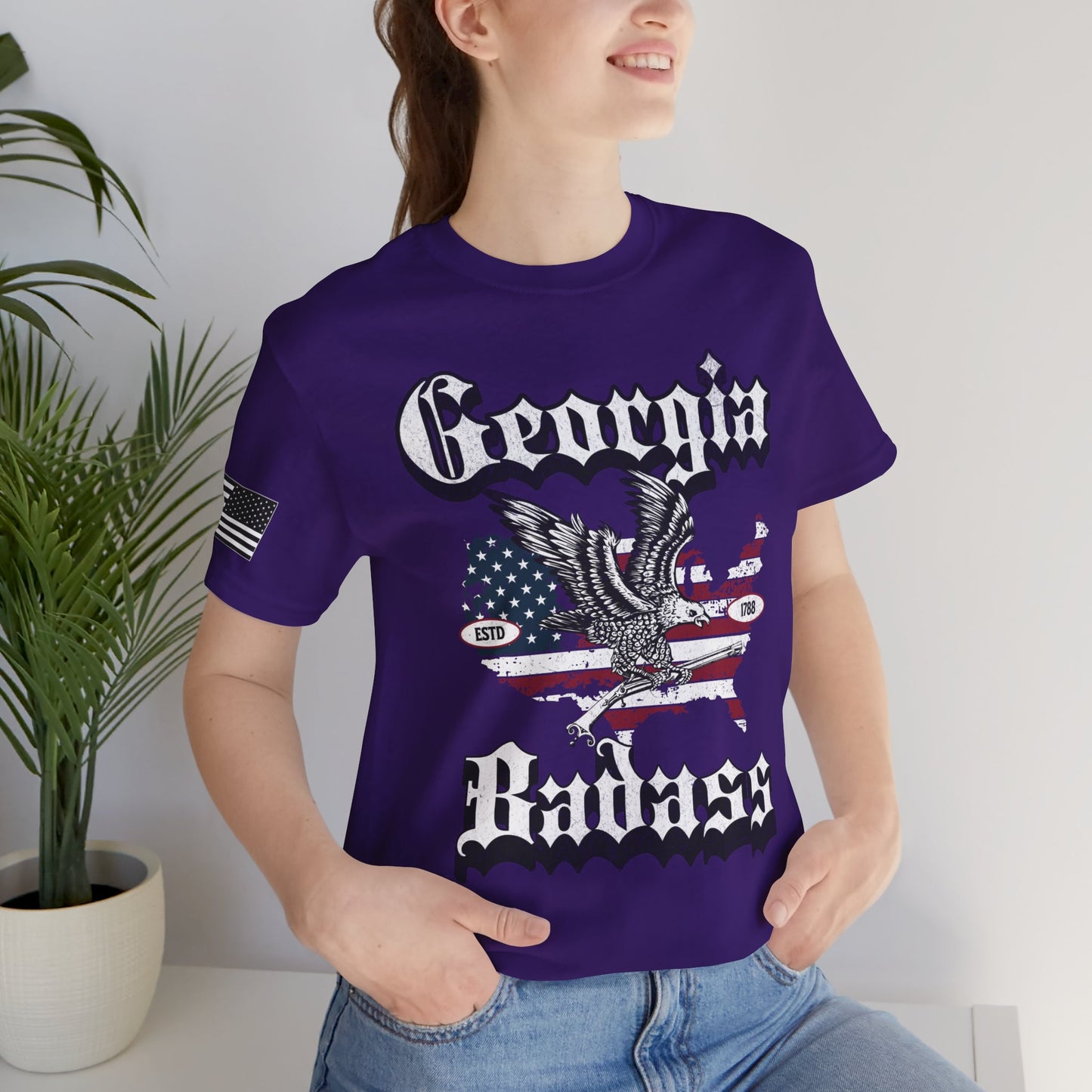Georgia Badass Eagle and Flag Premium Tee