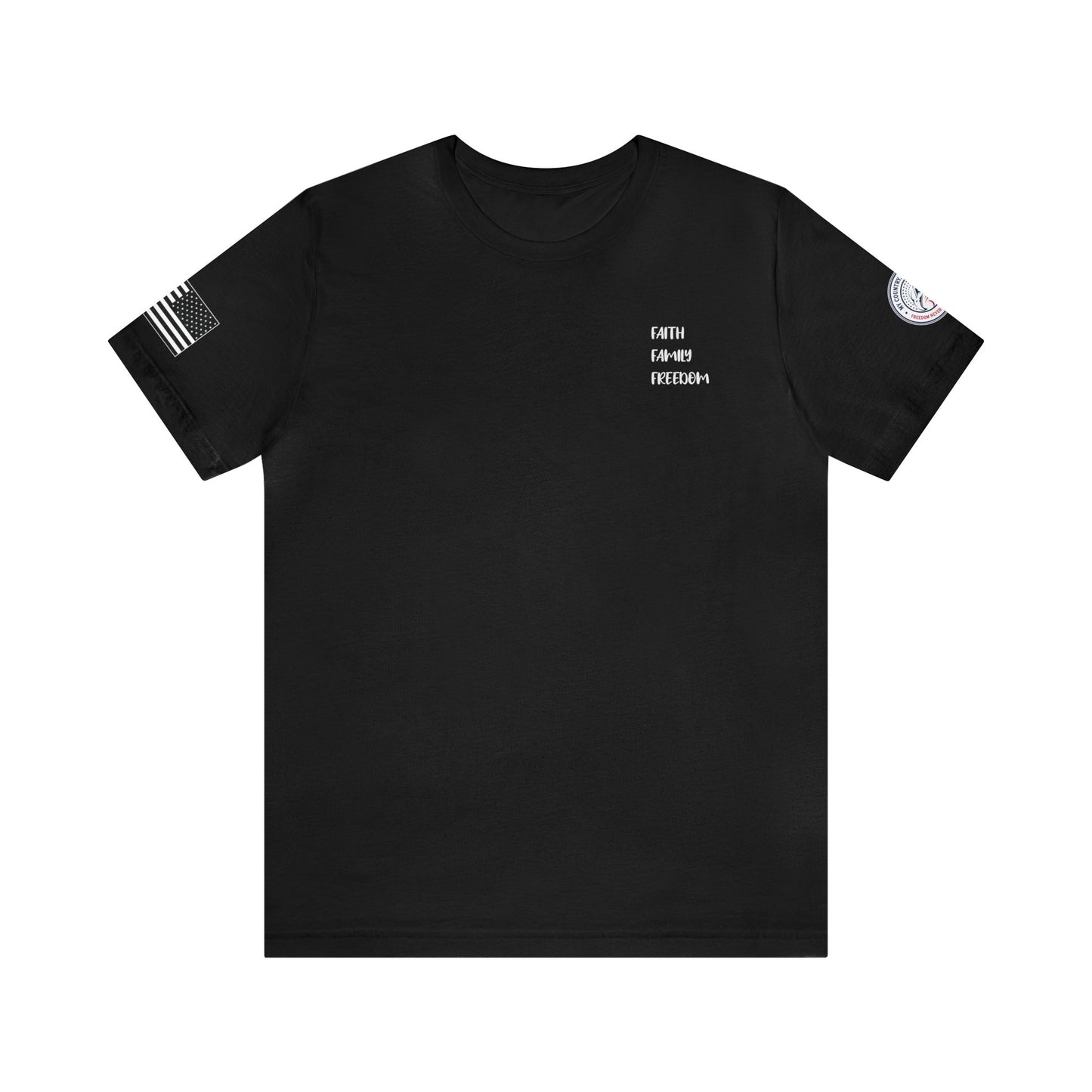 Patriotic Cross Faith Family Freedom Premium Tee