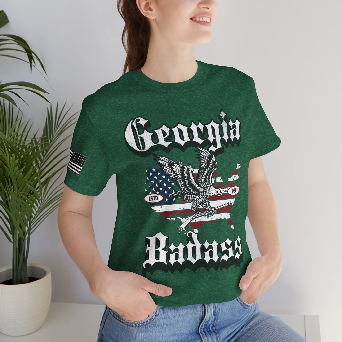 Georgia Badass Eagle and Flag Premium Tee