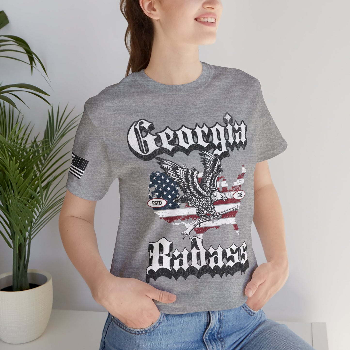 Georgia Badass Eagle and Flag Premium Tee