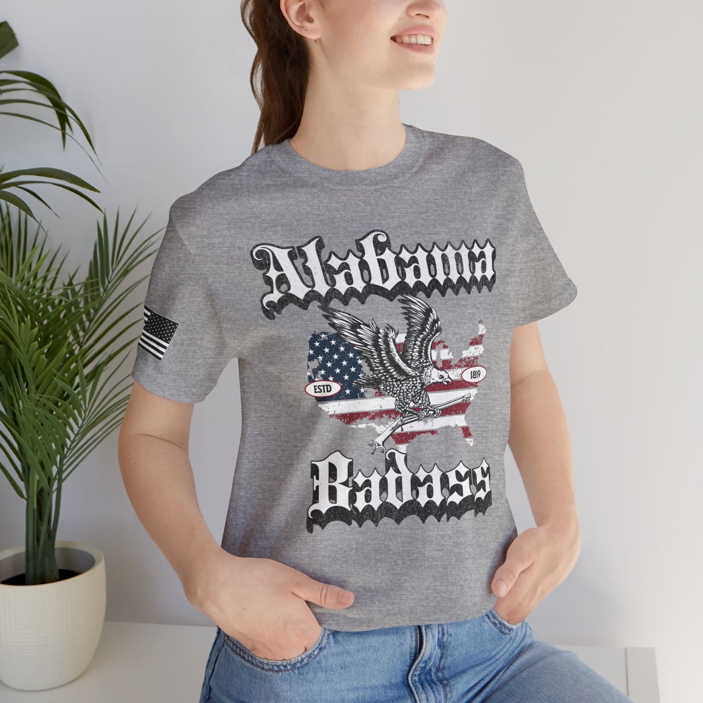 Alabama Badass Eagle and Flag Premium Tee