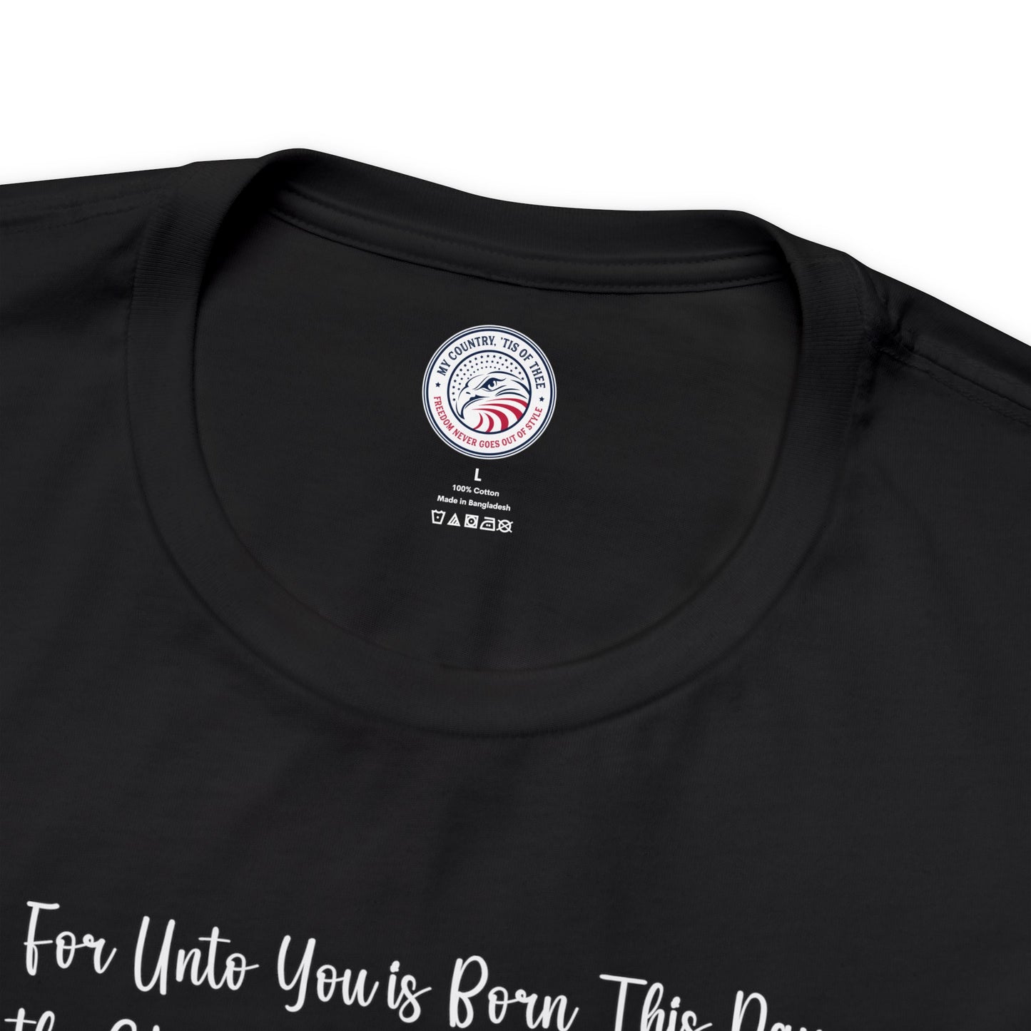 Luke 2:11 Premium Tee - Gold
