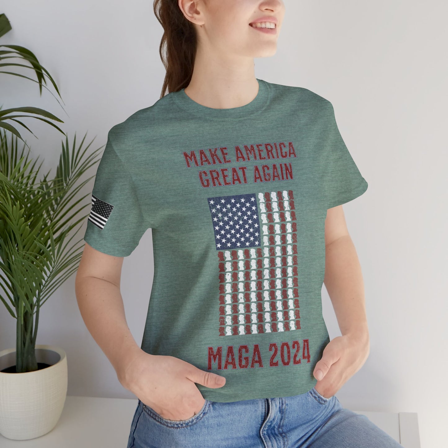 Make America Great Again Trump Flag Premium Tee