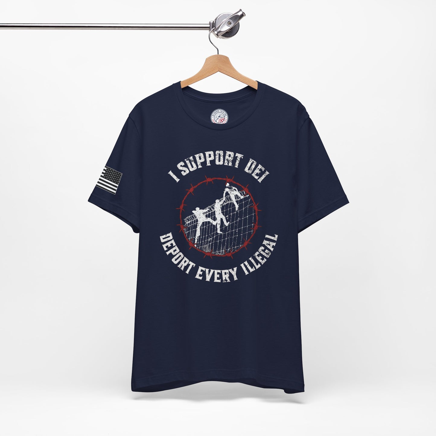 I Support DEI - Deport Every Illegal Premium Tee - Front