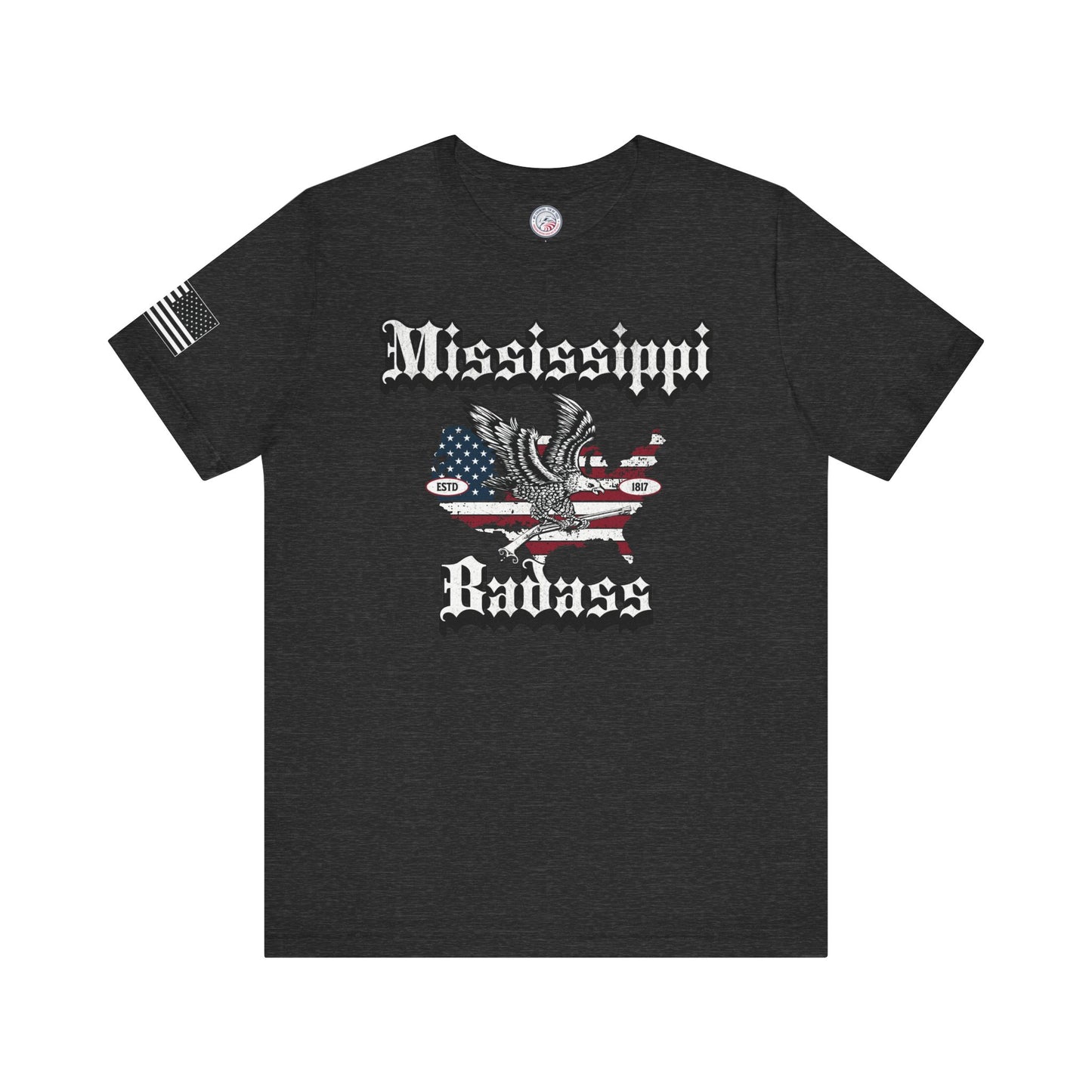 Mississippi Badass Eagle and Flag Premium Tee