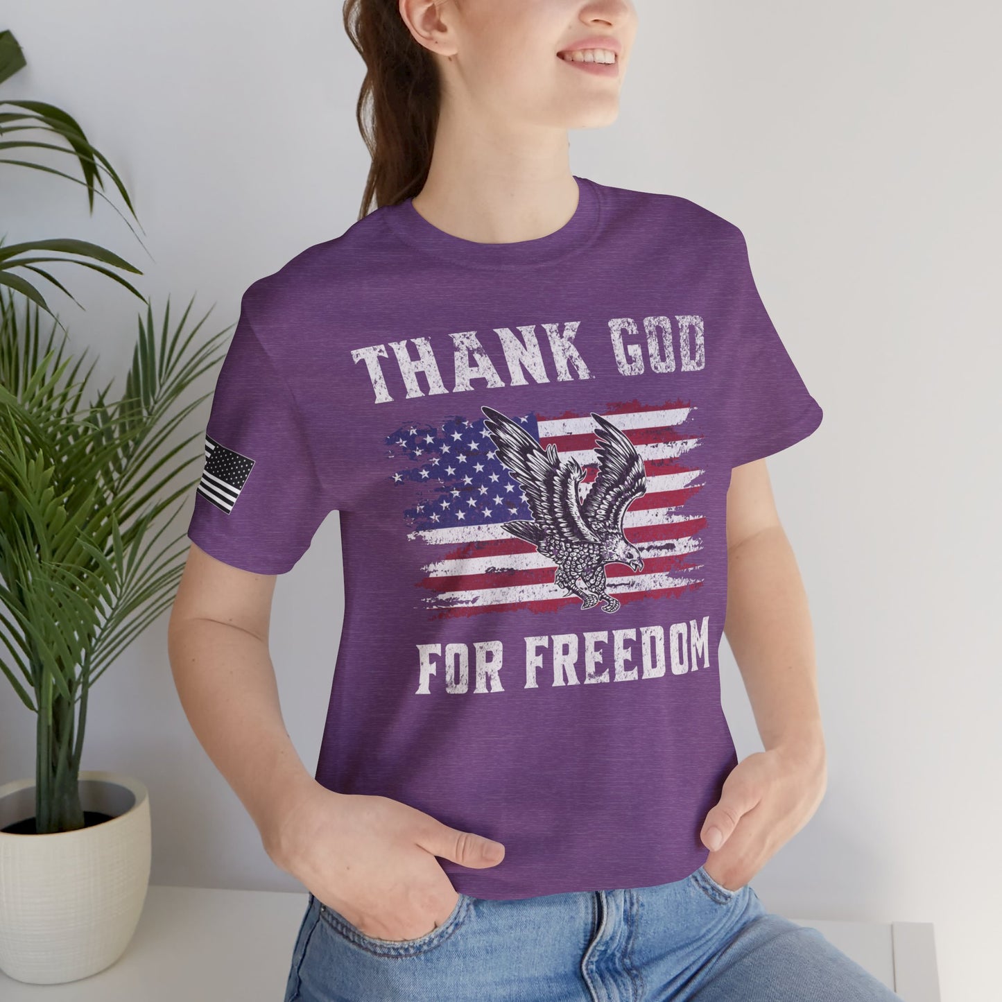 Thank God for Freedom Premium Tee - Front