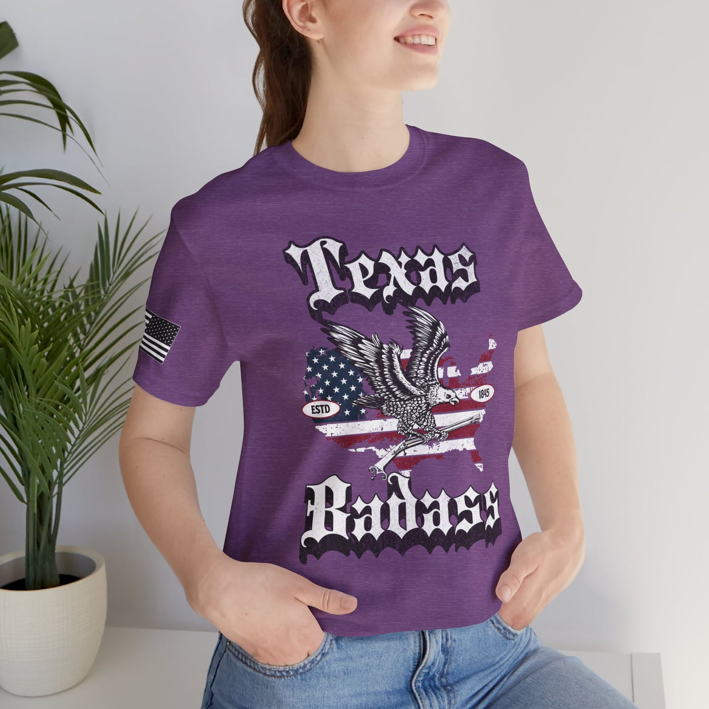 Texas Badass Eagle and Flag Premium Tee