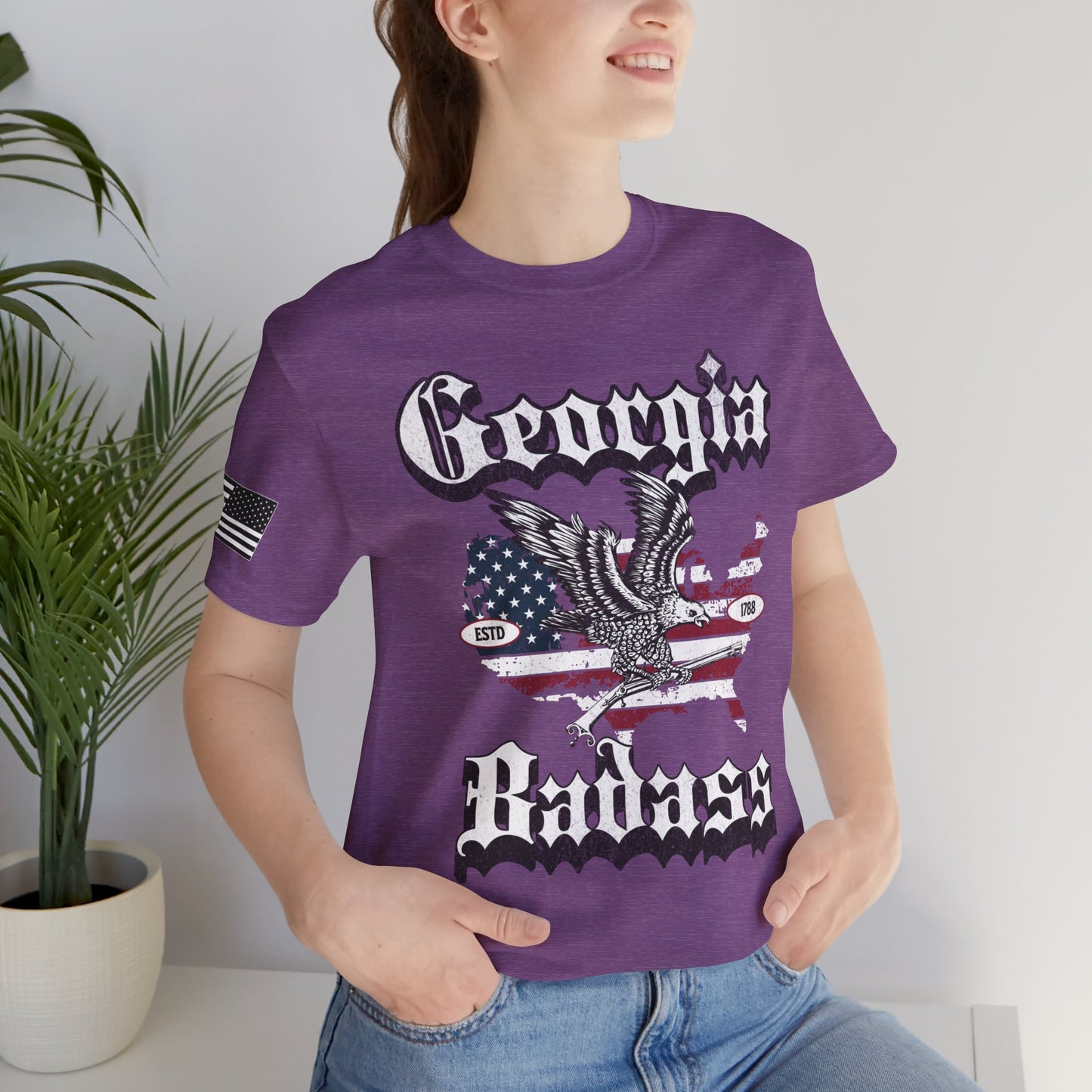 Georgia Badass Eagle and Flag Premium Tee