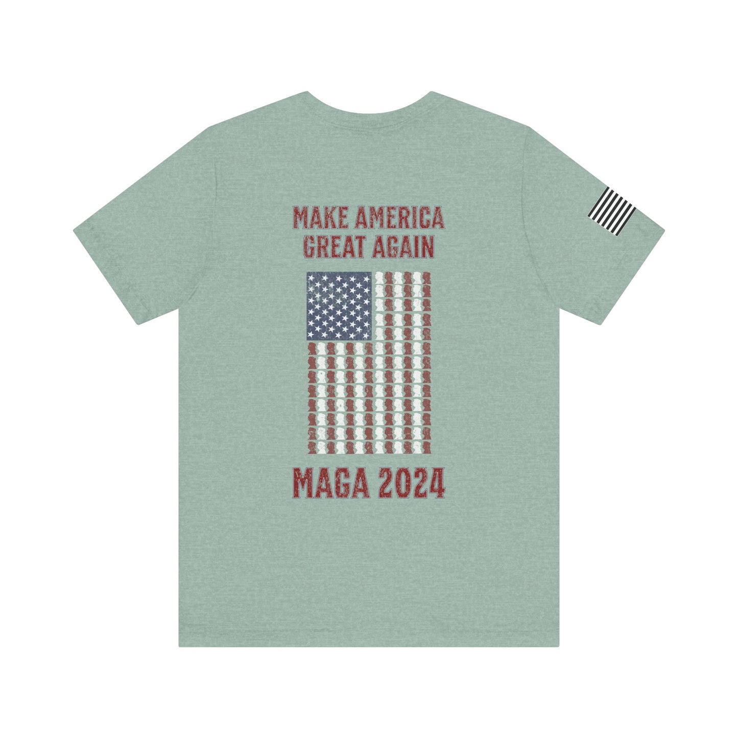 Make America Great Again Trump Flag Premium Tee - Back